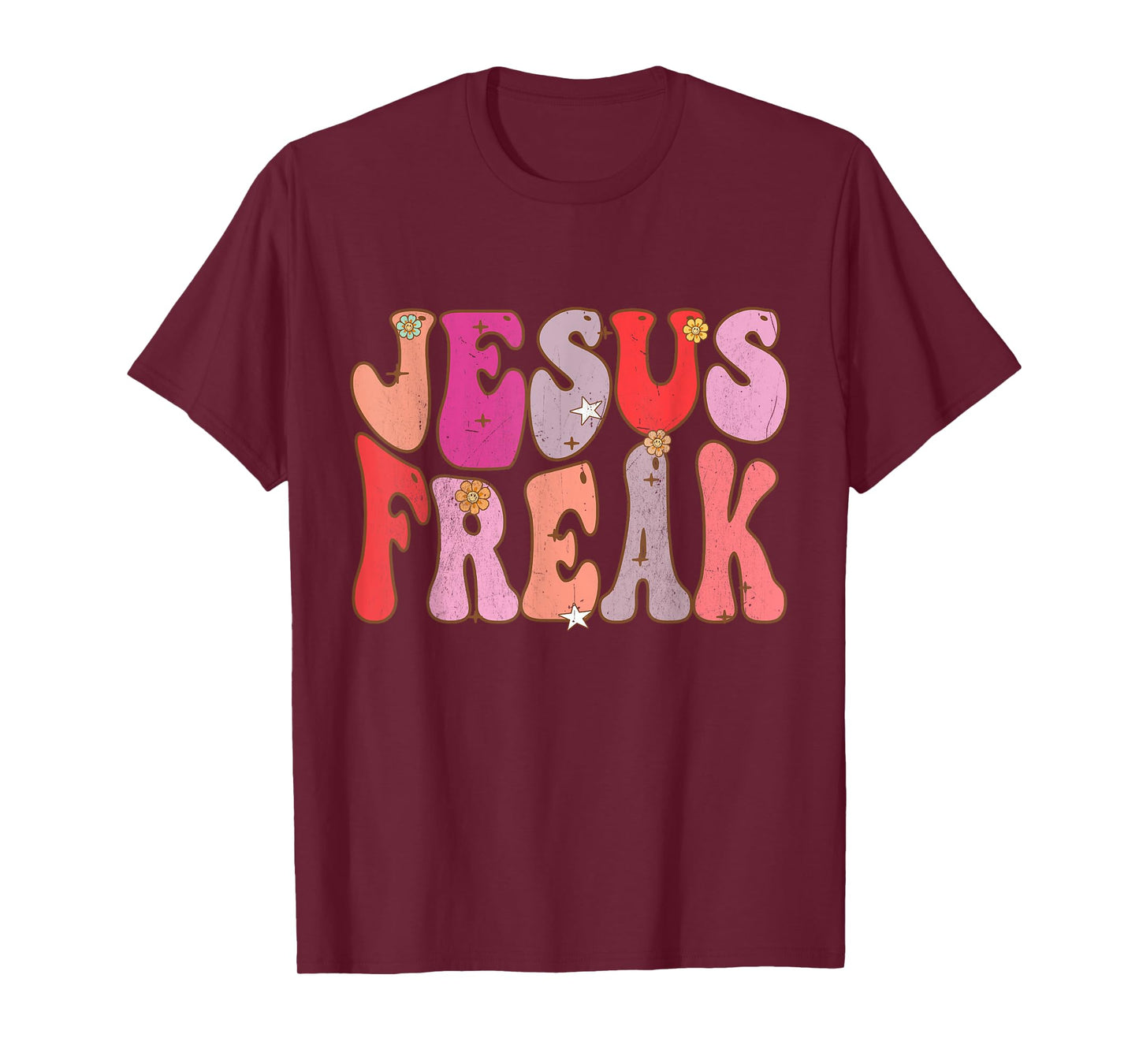 Groovy Retro Vintage Jesus Freak Funny Love Christian T-Shirt
