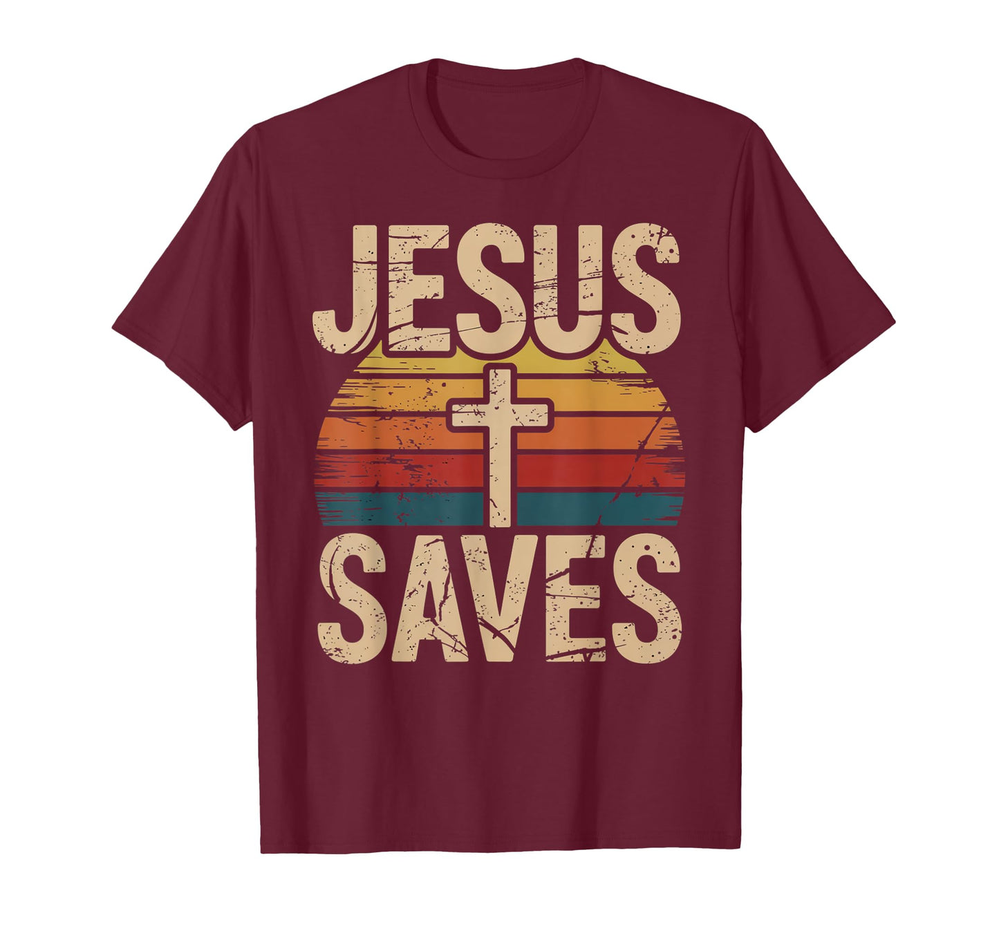 Jesus Saves Cross Christian Religious Faith Mens T-Shirt