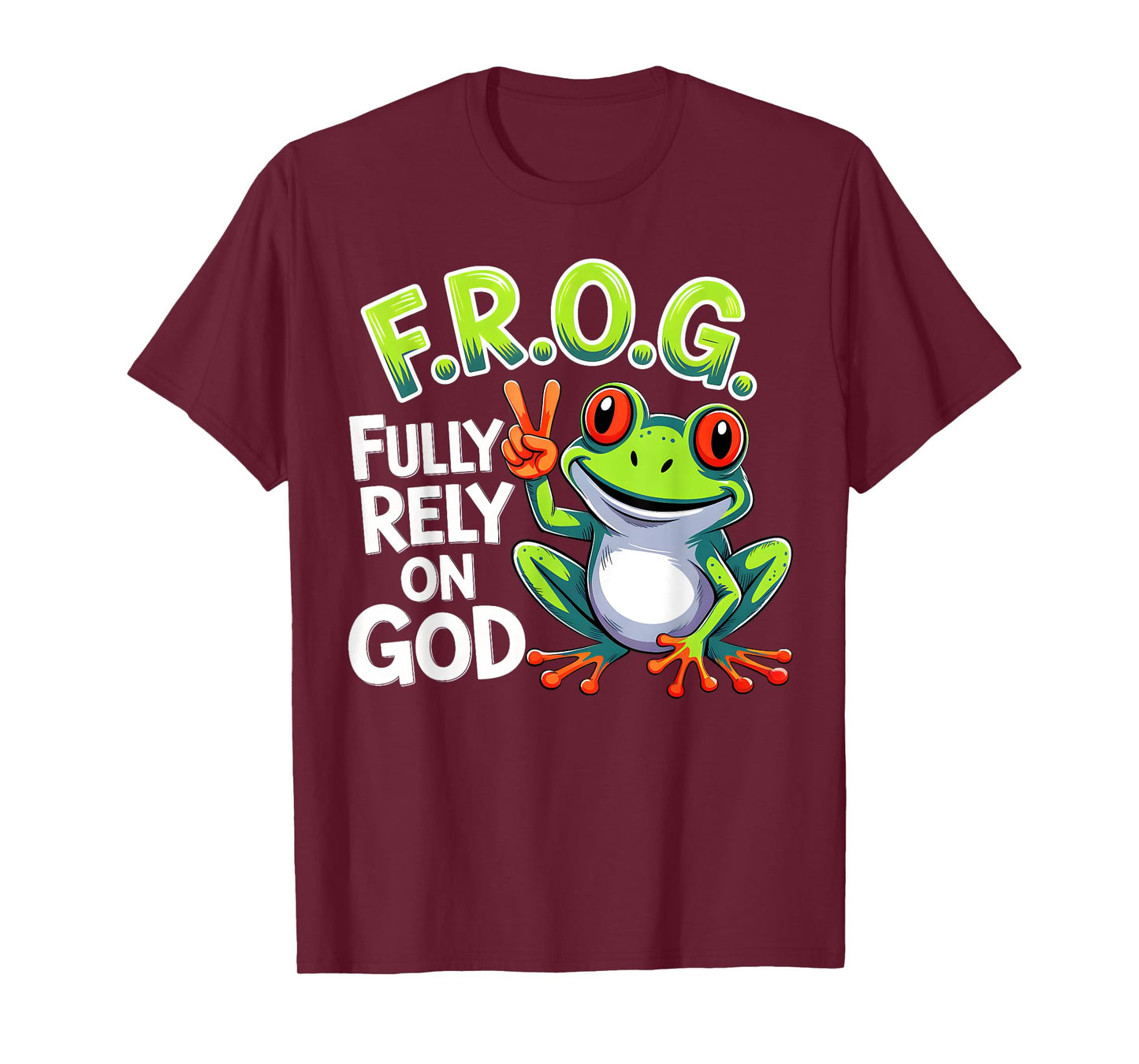 Funny Frog Fully Christian Frog Lovers Men Women Kids Cute T-Shirt