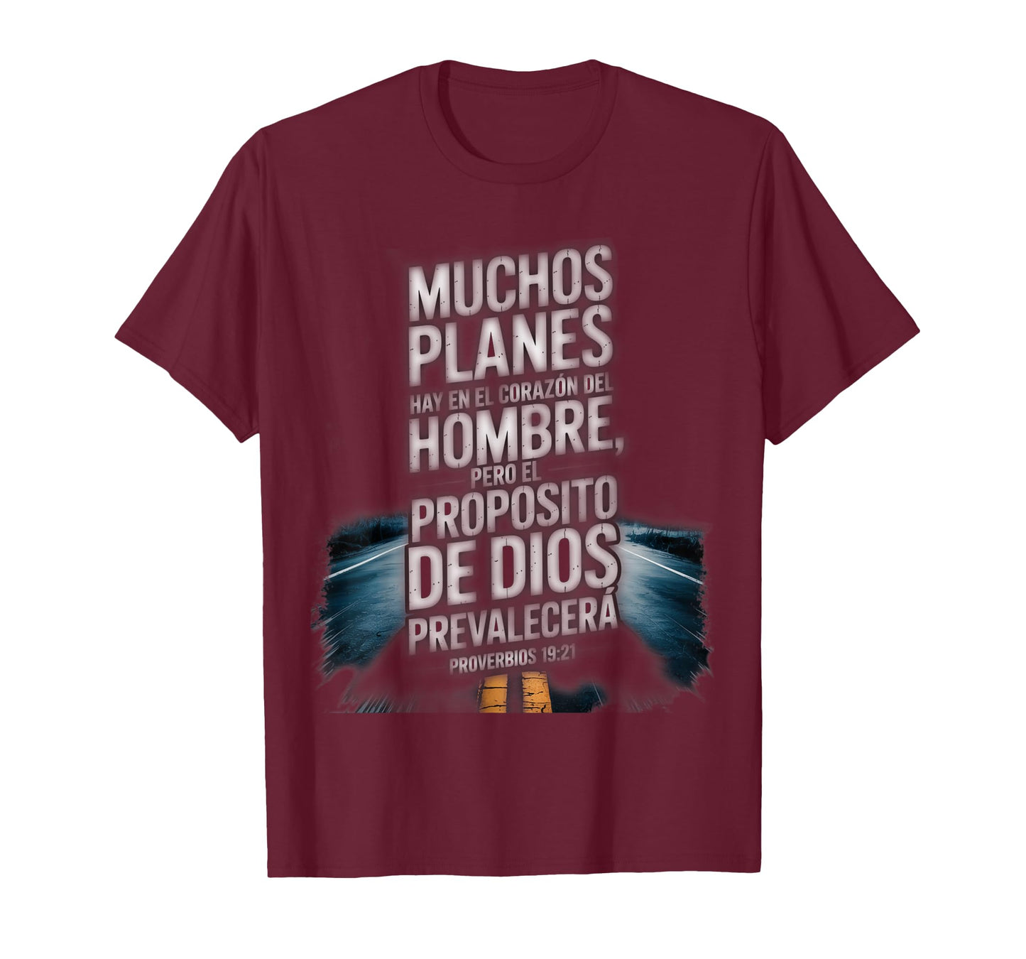 Proverbios 19:21 – Dios Tiene el Control Spanish Bible Verse T-Shirt