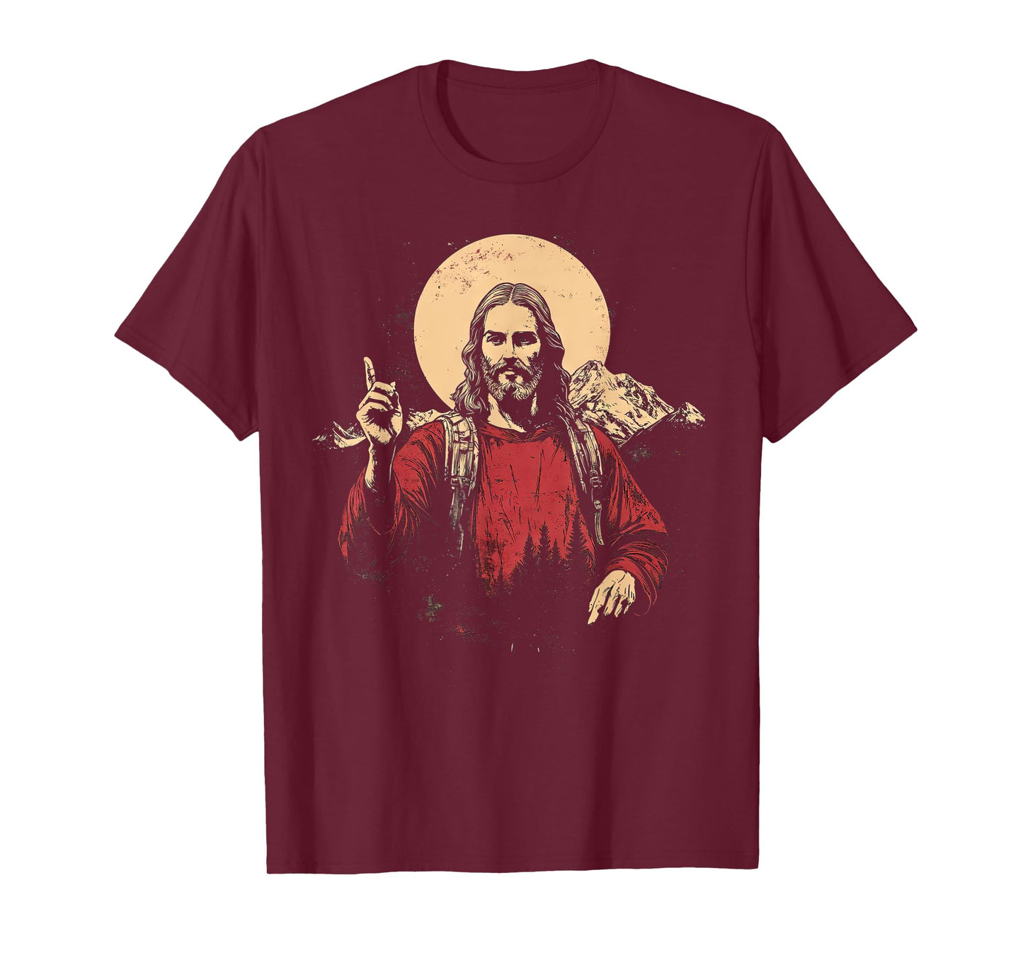 Jesus And Hiking, Faith in Jesus Christ Outdoor Lover T-Shirt