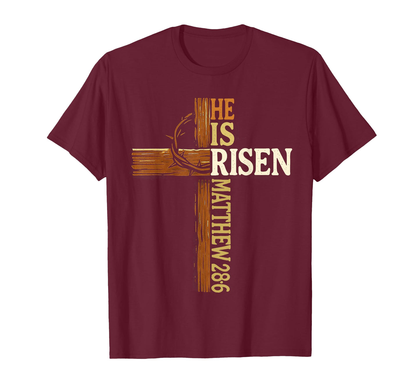 He Is Risen Easter Cross Christian Design family squad T-Shirt