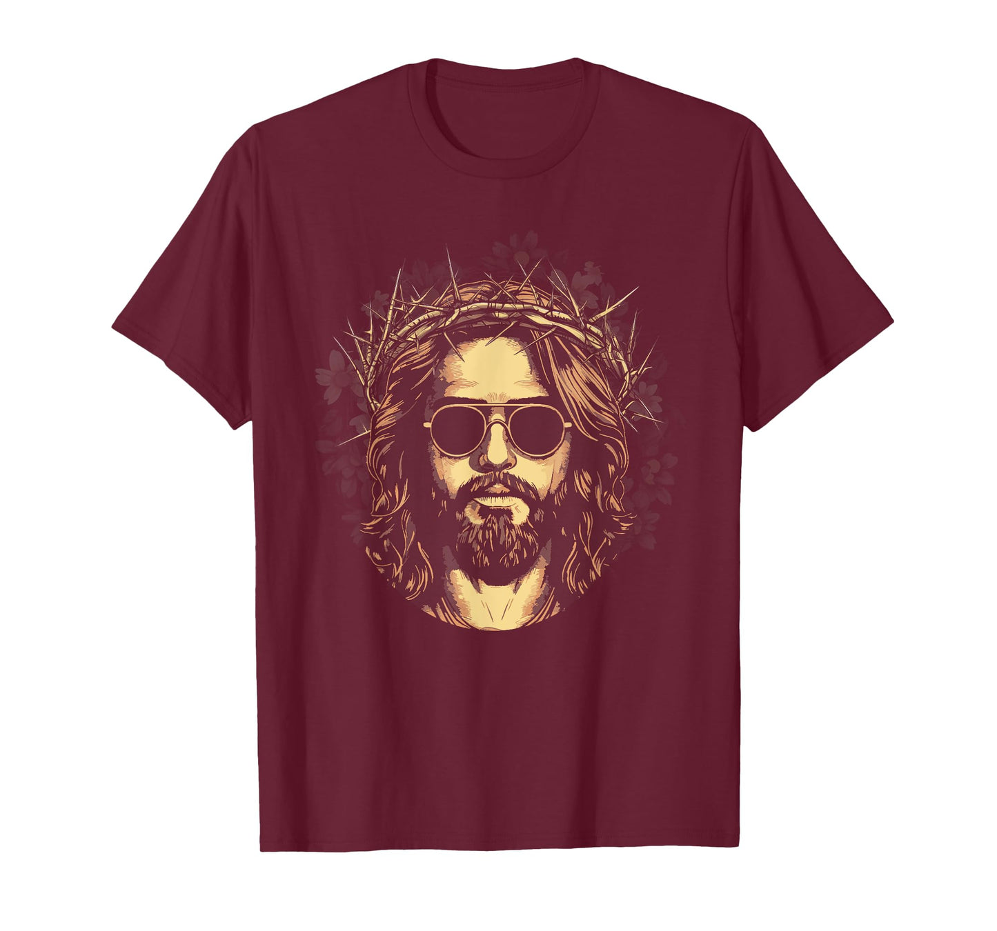Face Of Jesus On A Cross With Crown Of Thorns Christ T-Shirt