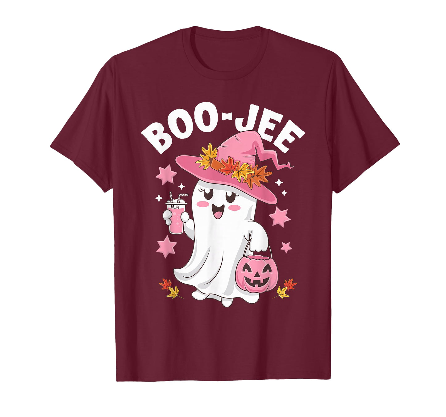 Boo Jee Halloween Boujee Boo Jee Ghost Pink T-Shirt