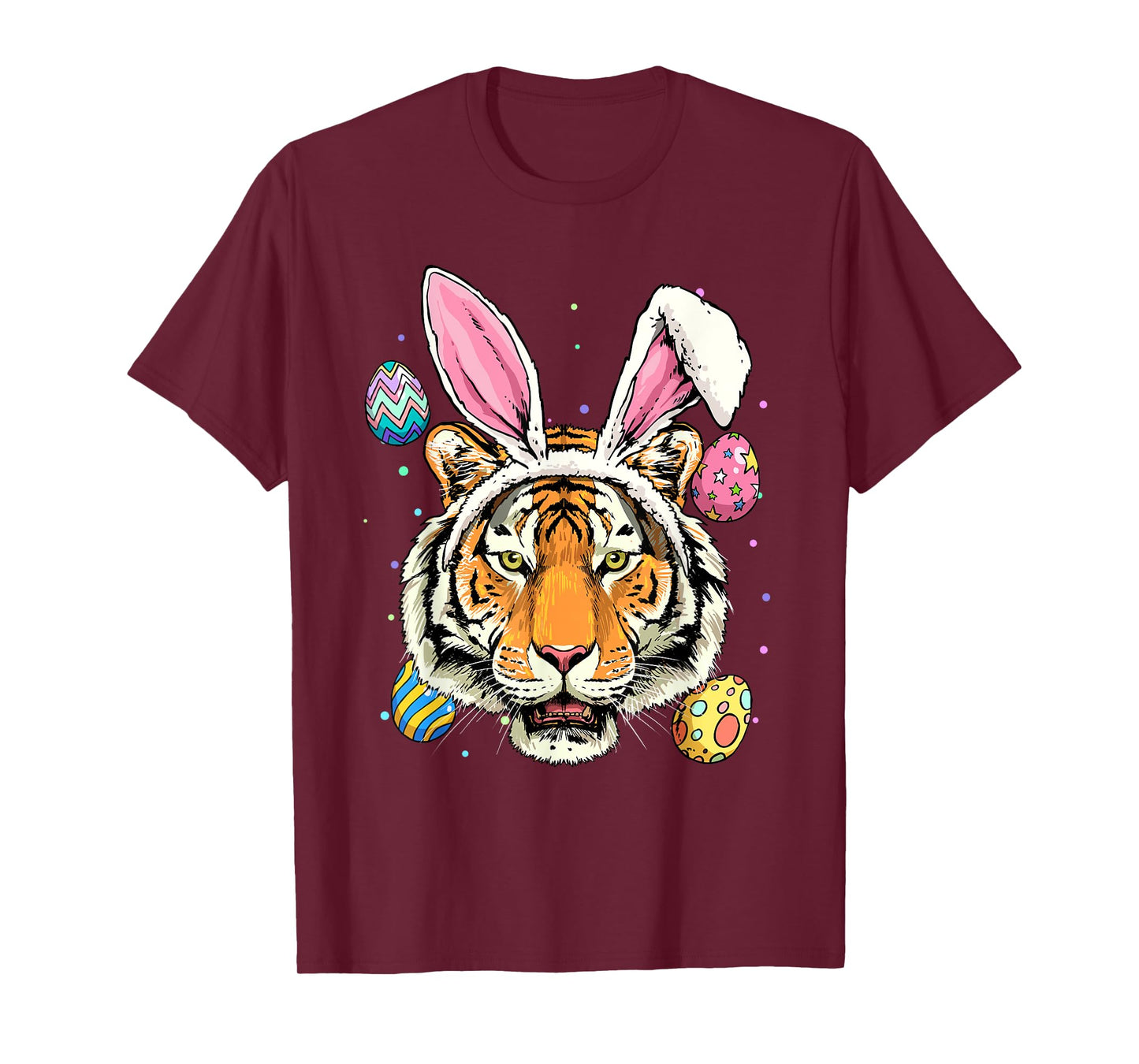 Easter Bunny Tiger Shirt Easter Egg Animal Face Tiger Lover T-Shirt