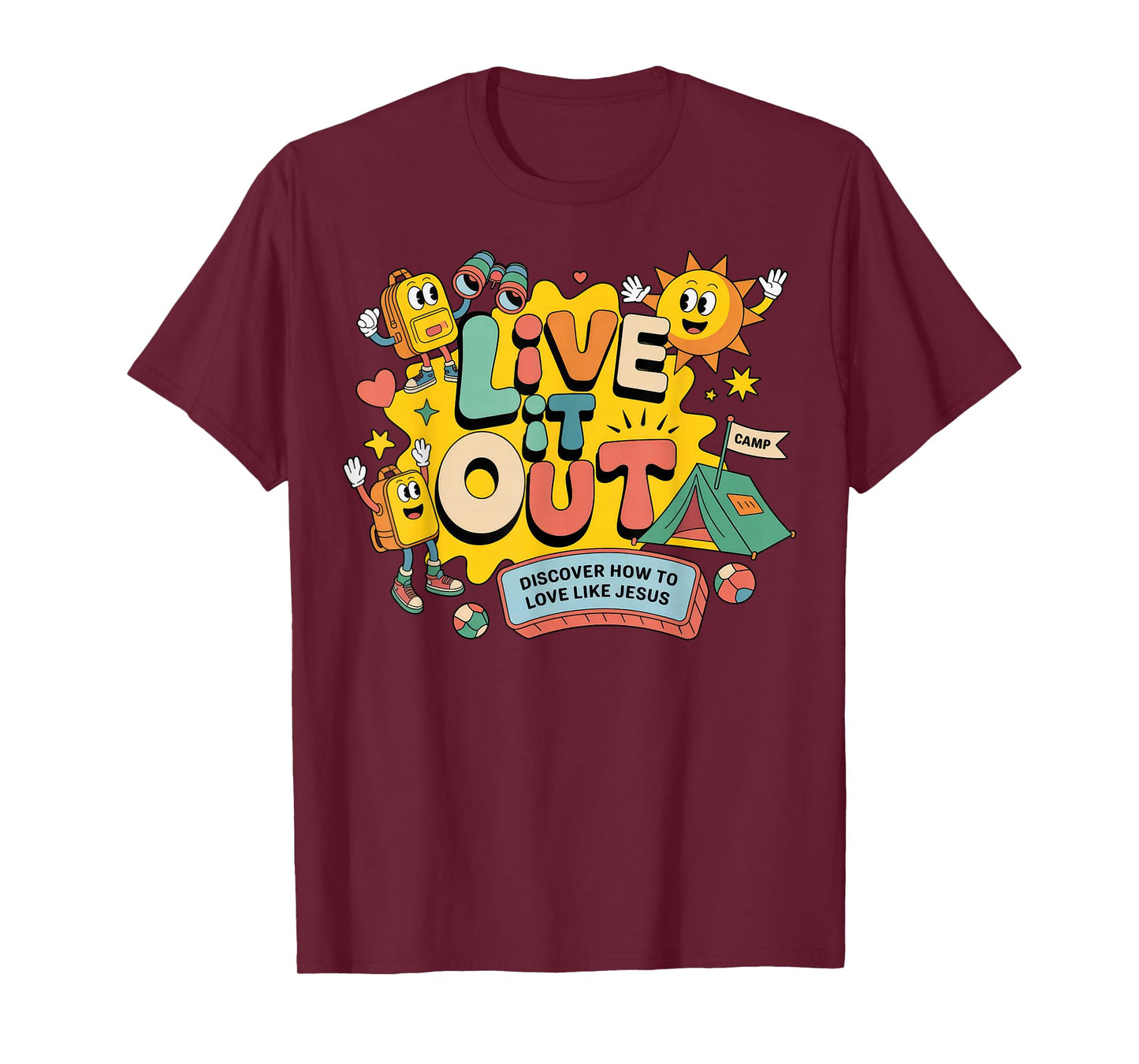 Live It Out Bible School Vbs 2025 Christian Youth Camp T-Shirt