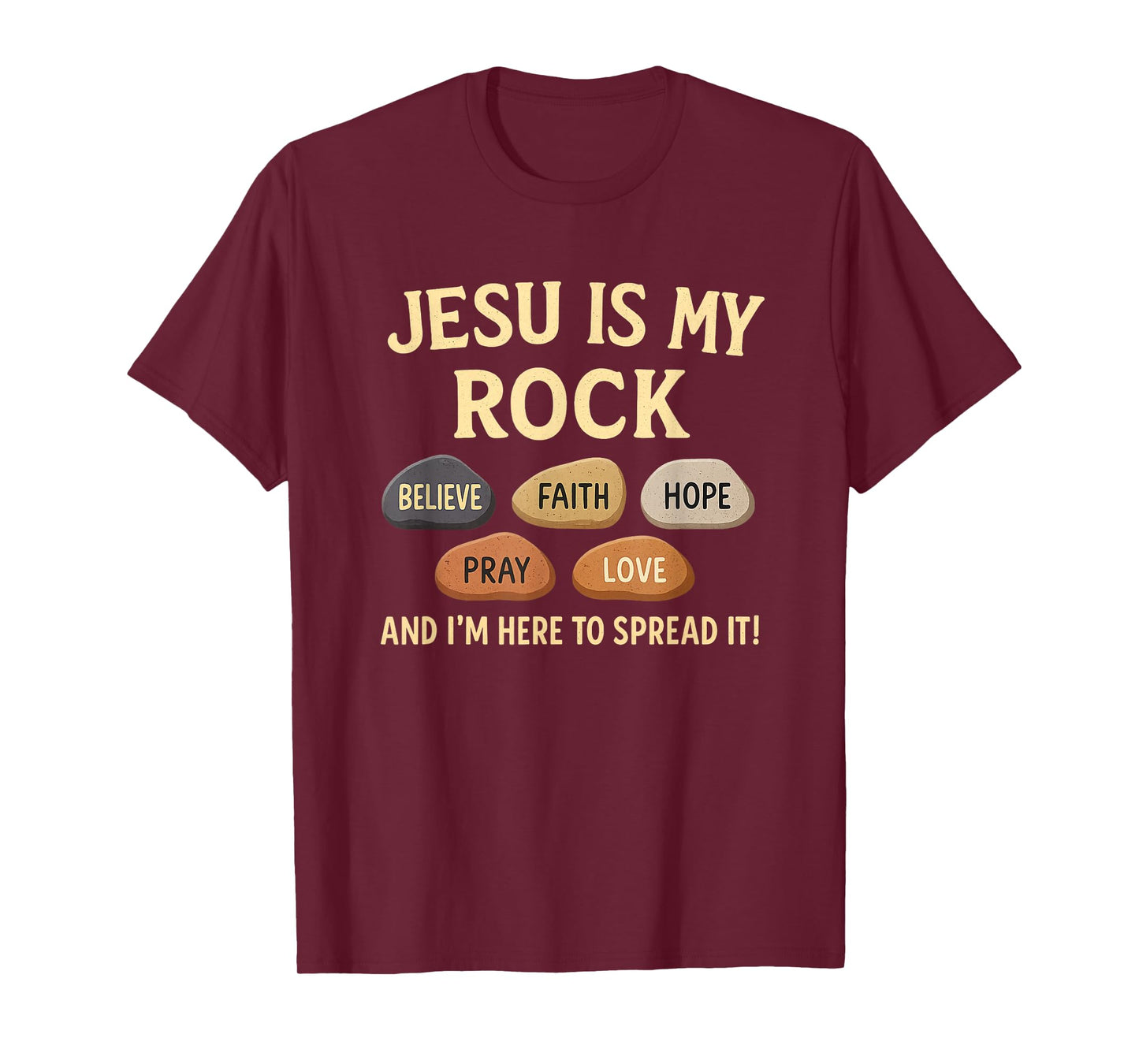 Jesus is My Rock Christian Faith Bible Verse Shirt T-Shirt