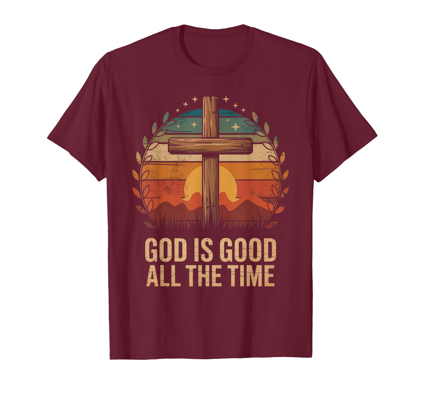 Vintage Retro Christian God is Good All The Time Jesus T-Shirt