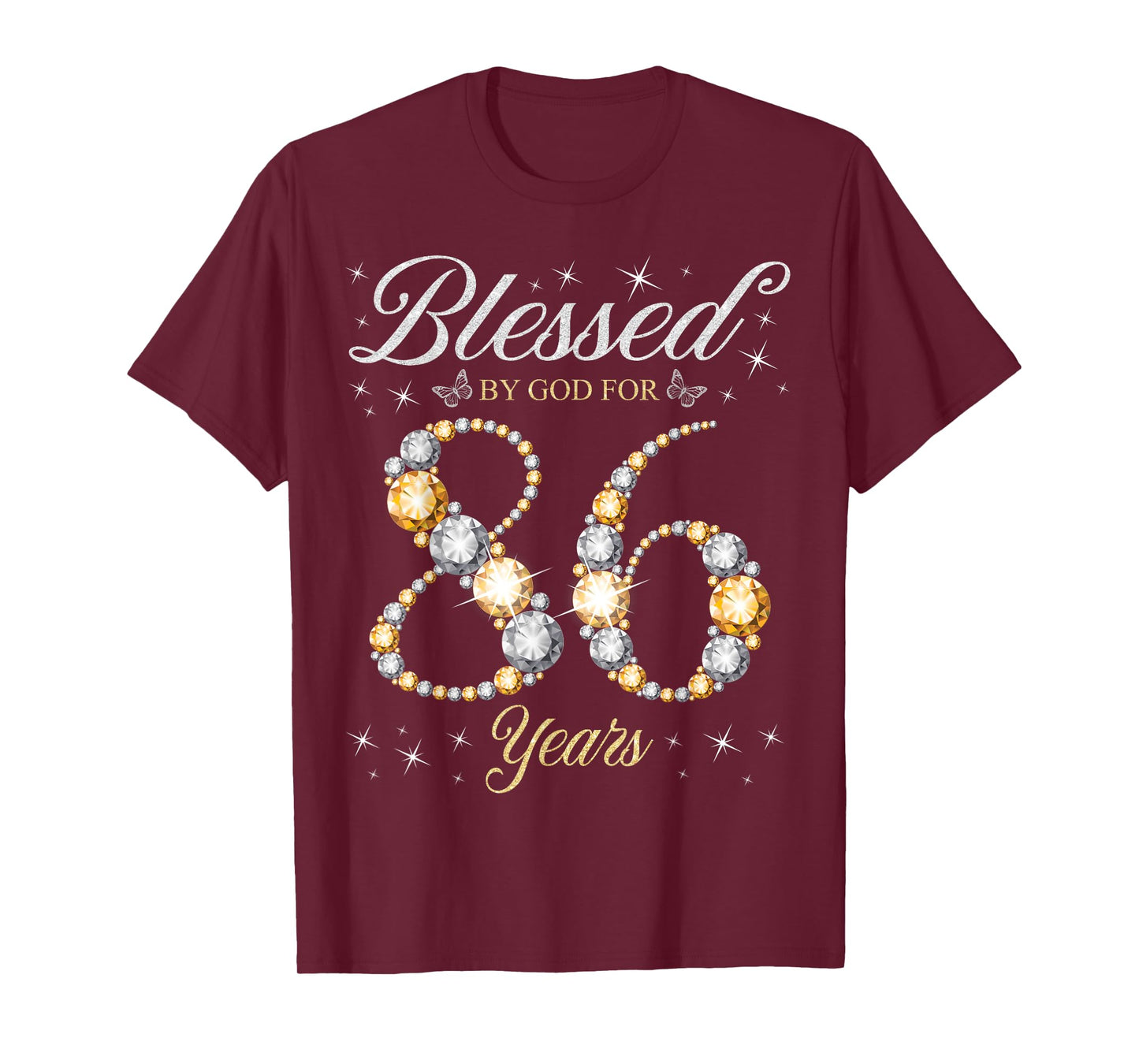 Blessed By God For 86 Years Old 86th Birthday Party T-Shirt