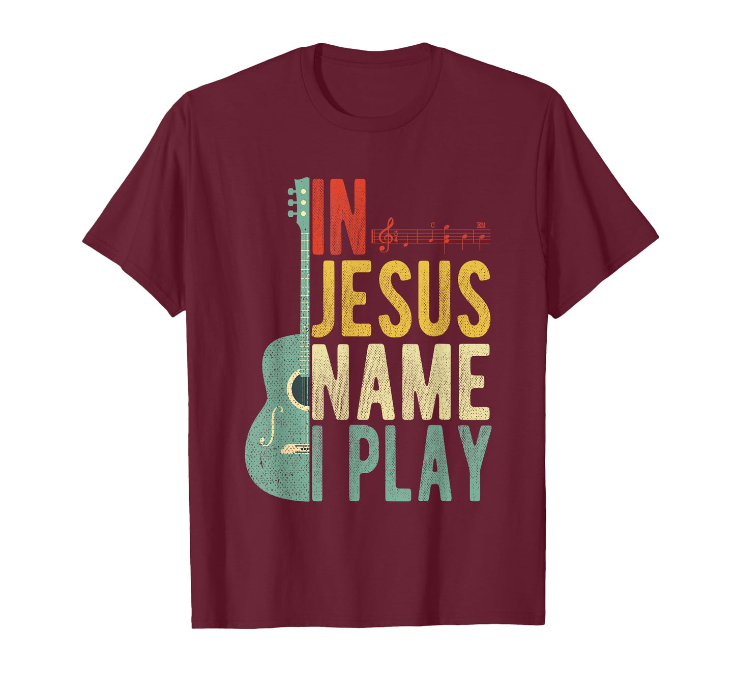 In Jesus Name I Play Guitar T-Shirt