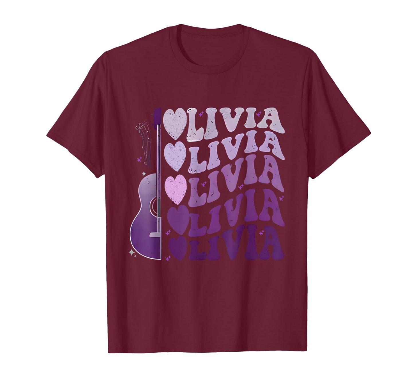 Funny Girl Retro Olivia First Name Personalized Groovy 80's T-Shirt