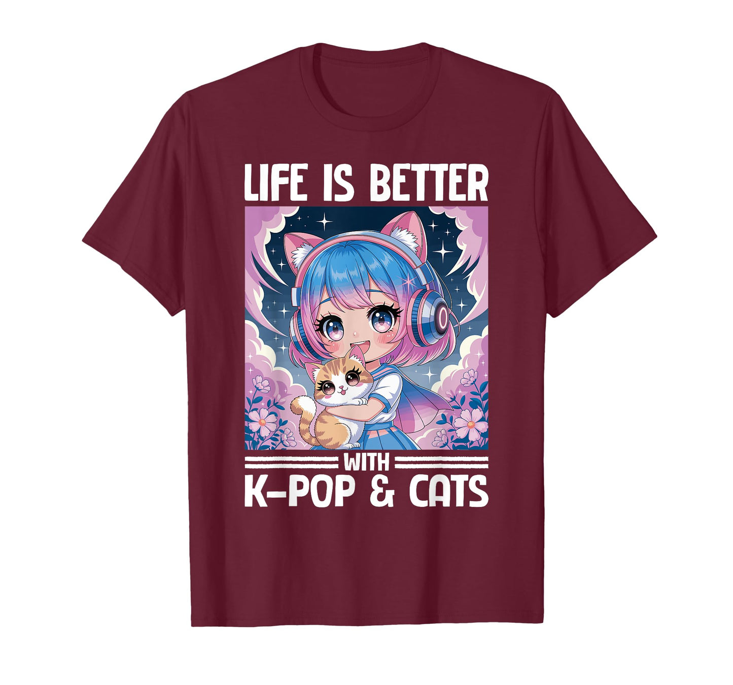 Anime K Pop & Cats Kawaii T-Shirt