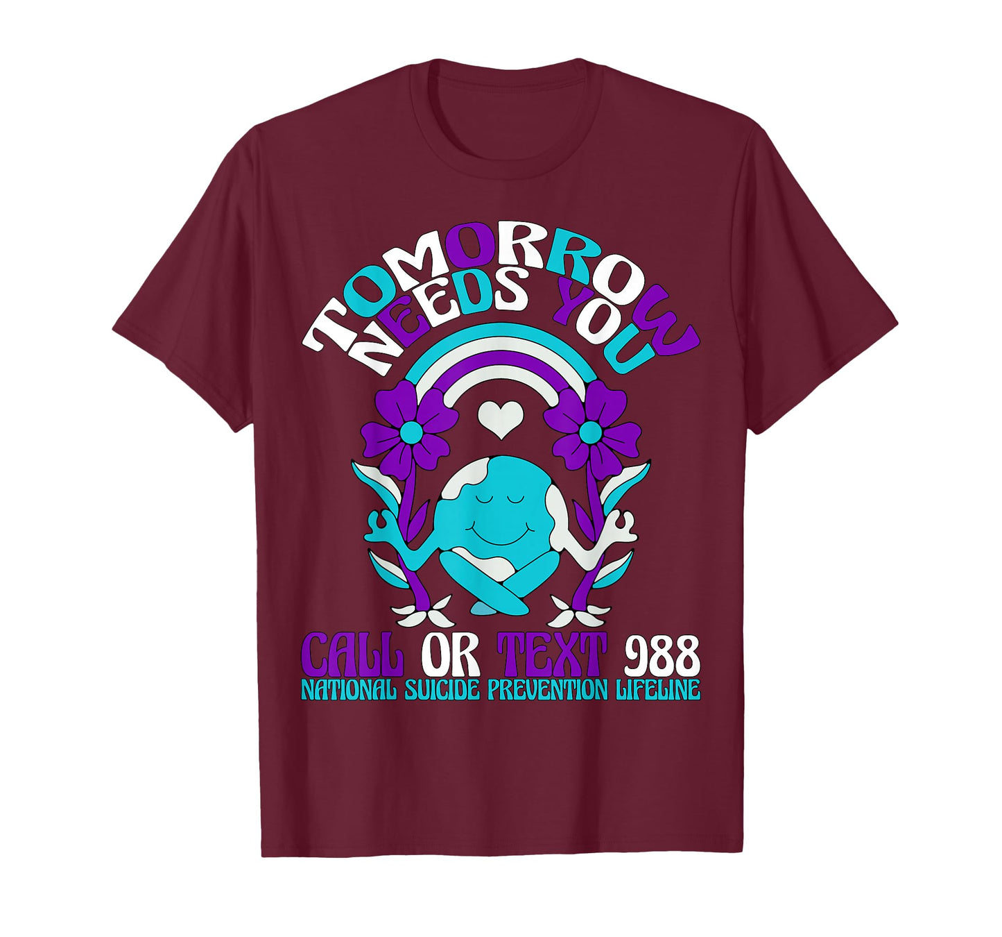 Retro Tomorrow Needs You 988 Suicide Prevention Awareness T-Shirt