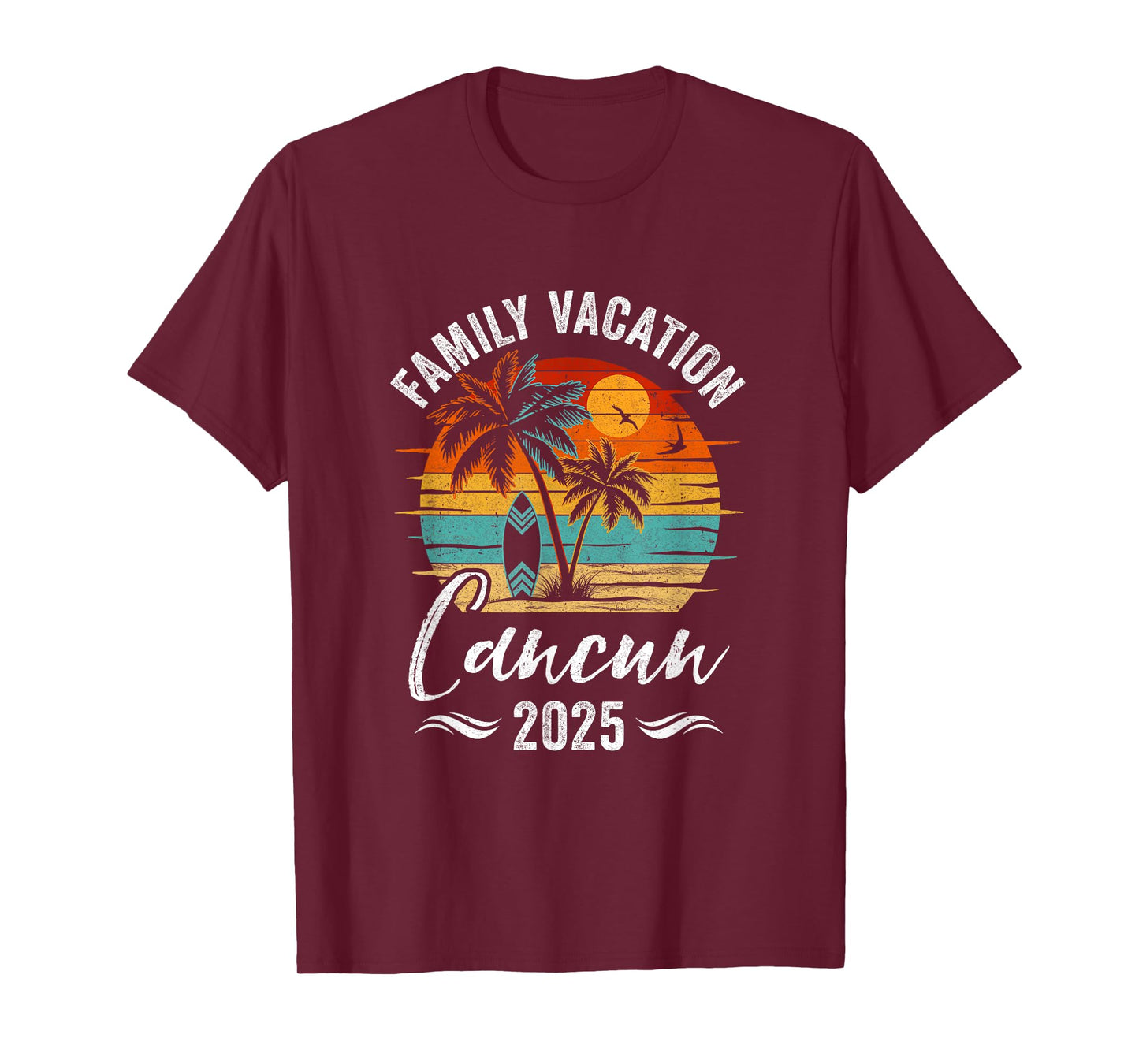 Family Vacation 2025 Vintage Cancun Summer Matching Trip T-Shirt
