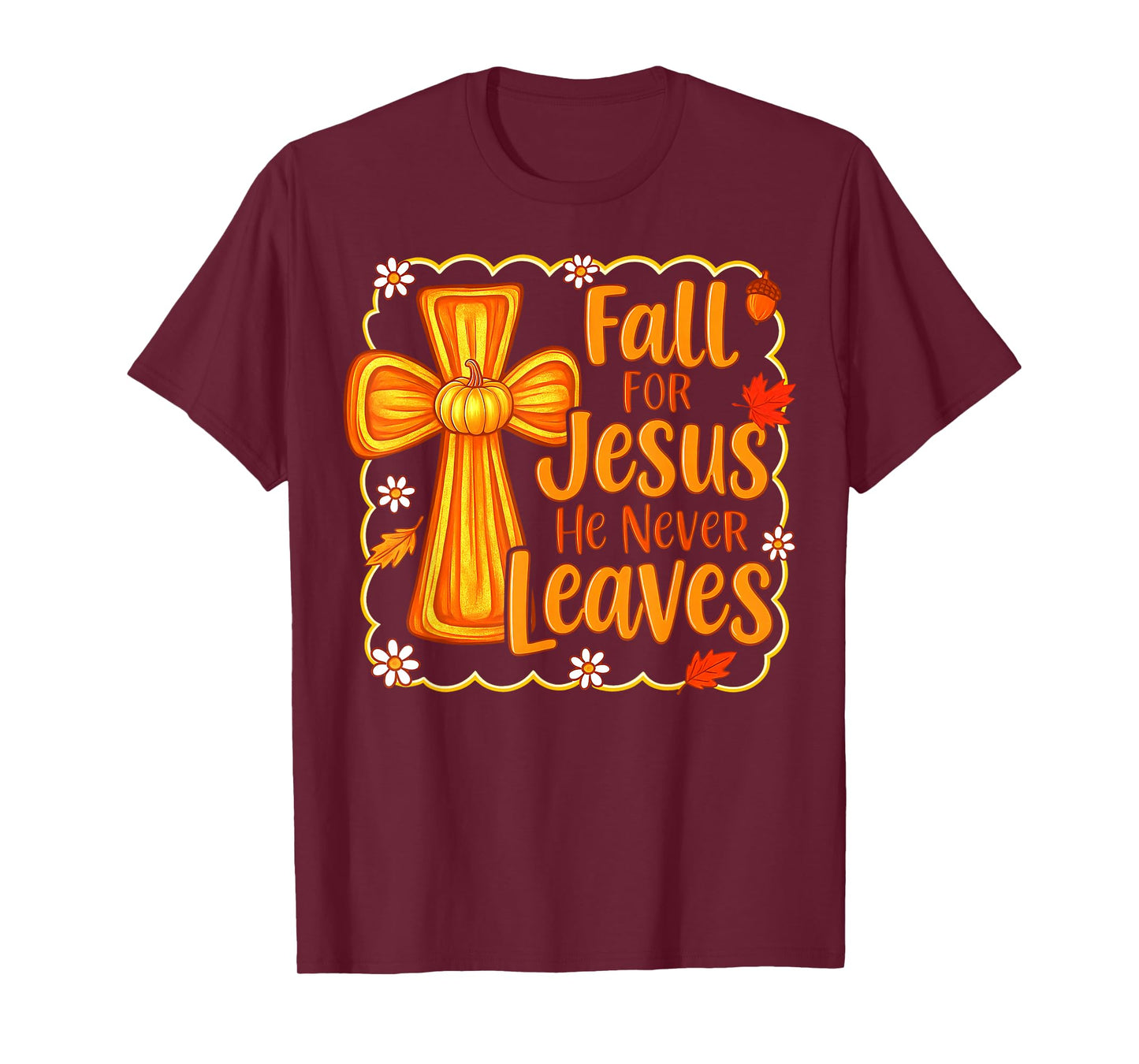 Pumpkin Everyone Needs Jesus Cross Cozy Autumn Christian T-Shirt