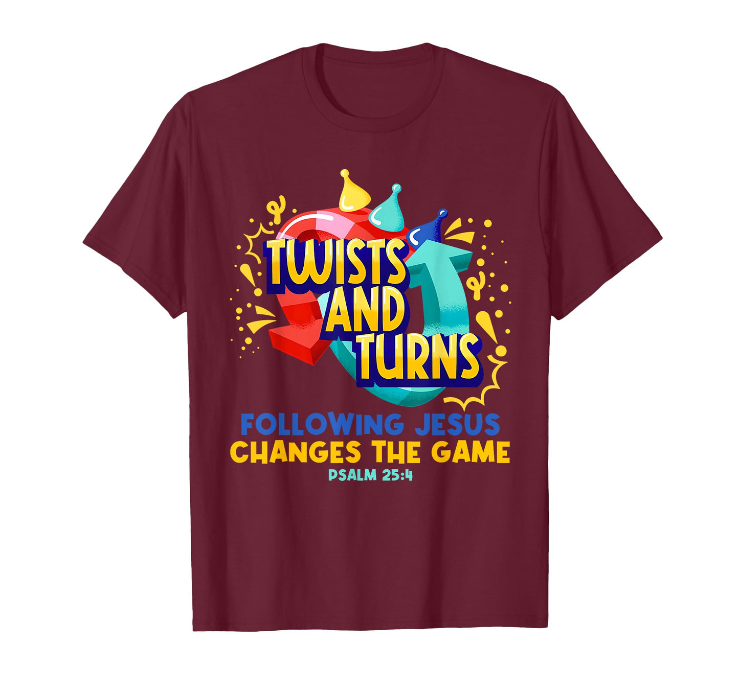 Twists and Turns Vbs Vibes Christian Games Board Funny T-Shirt
