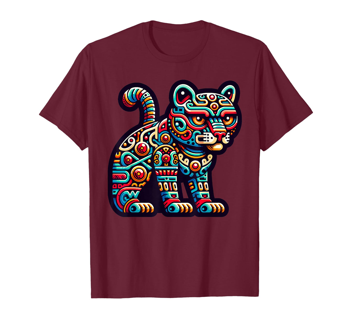 Aztec God Tezcatlipoca And Mayan Leopard Yucatan T-Shirt