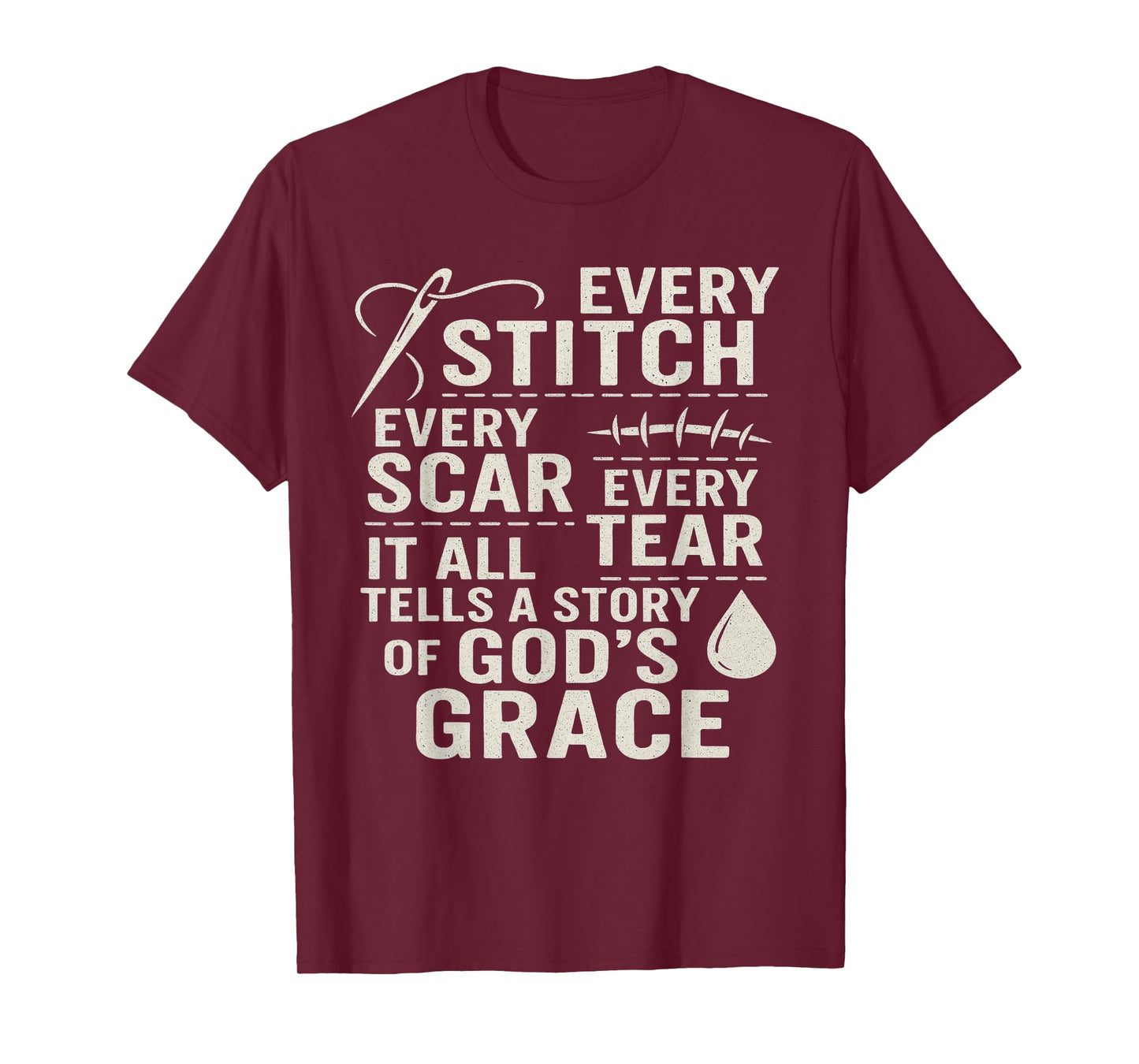 Religious Faith Based Scar Story Survivor Encouragement Gift T-Shirt