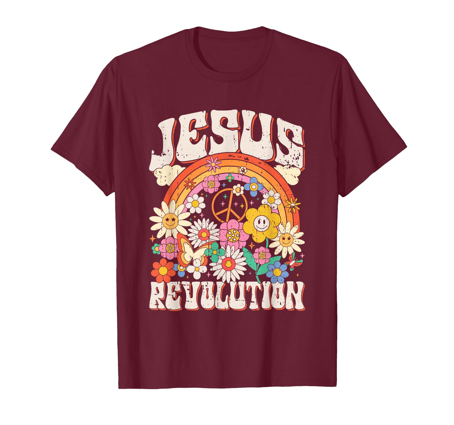 Jesus Revolution Faith Retro Groovy Christian T-Shirt