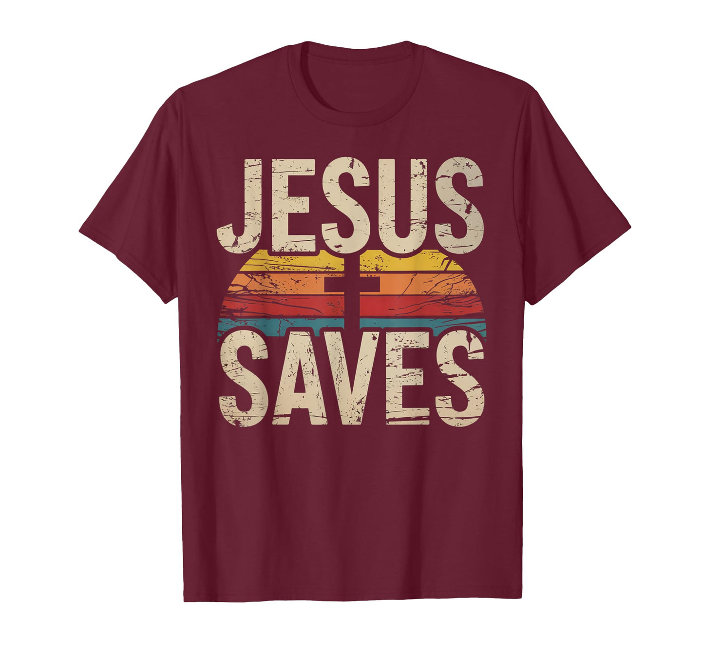 Jesus Saves Cross Christian Religious Faith Mens T-Shirt