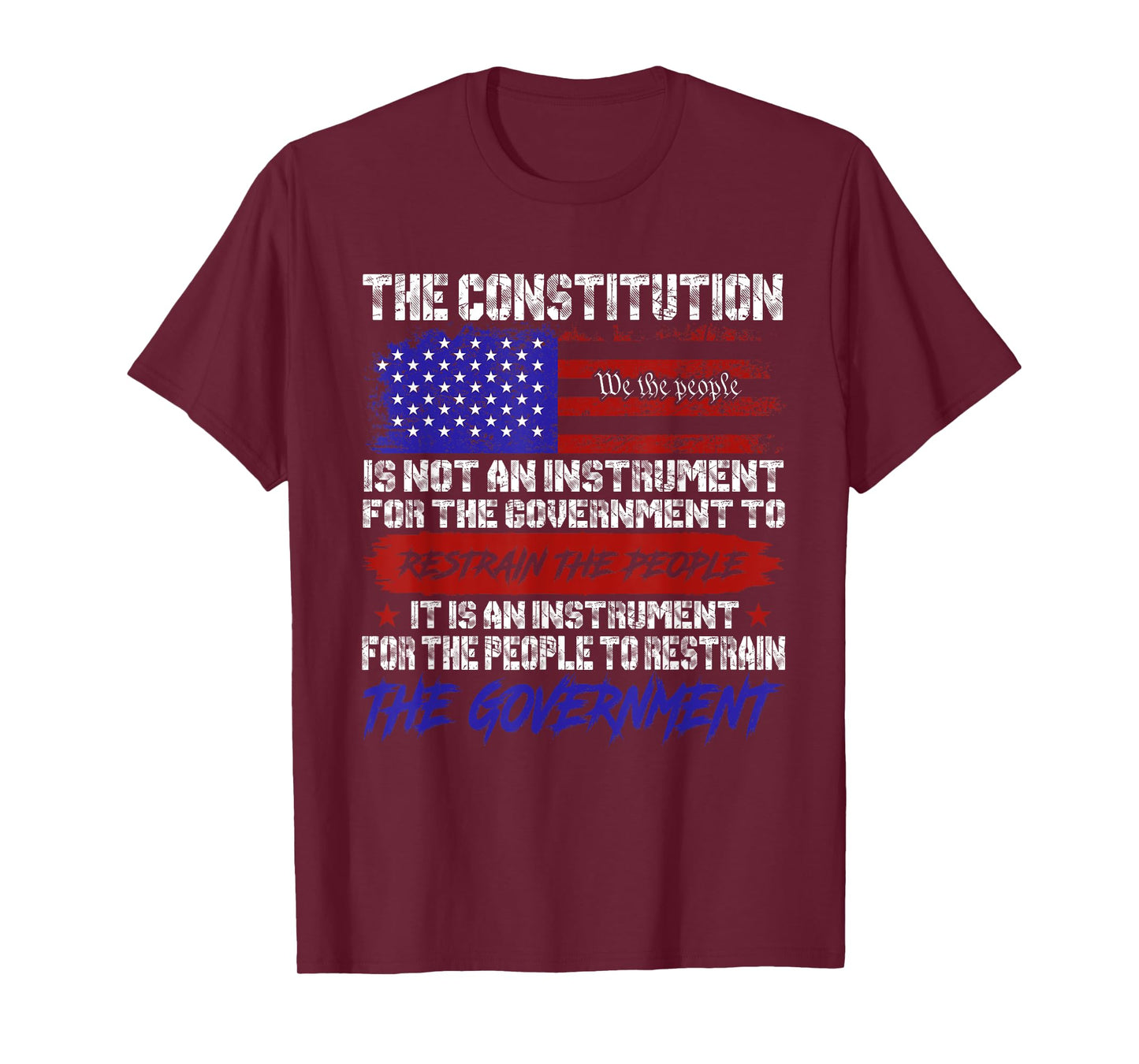 Patriotic Constitution Quote USA Flag Tee T-Shirt