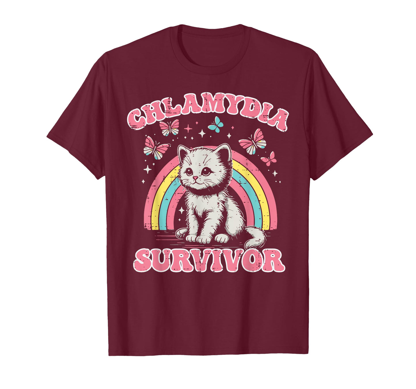 Survivor Cat Funny Cringe Weird Adult Humor Inappropriate T-Shirt
