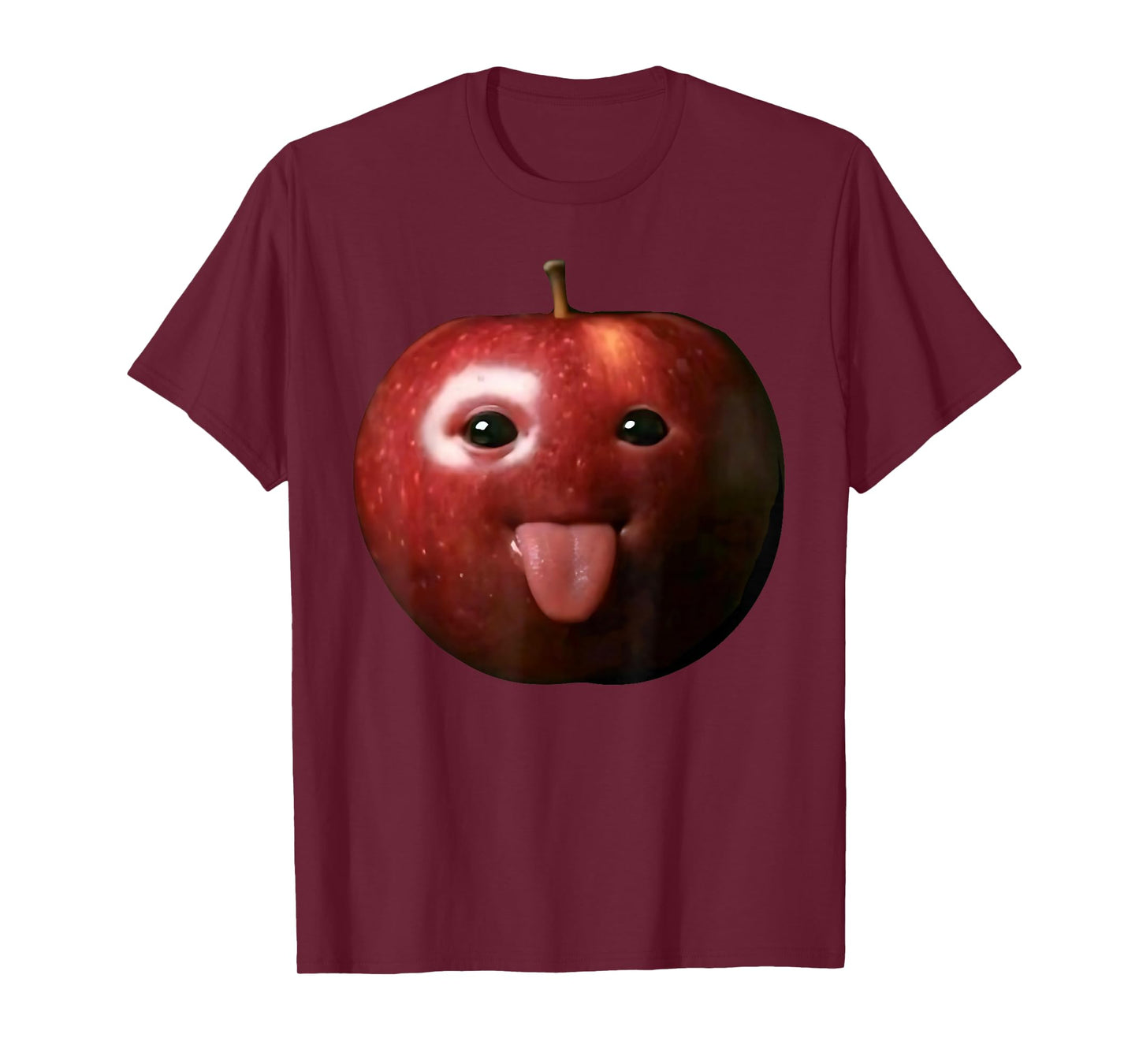 Funny Silly AI Apple gen z Meme BrainRot Humor Tongue Out T-Shirt