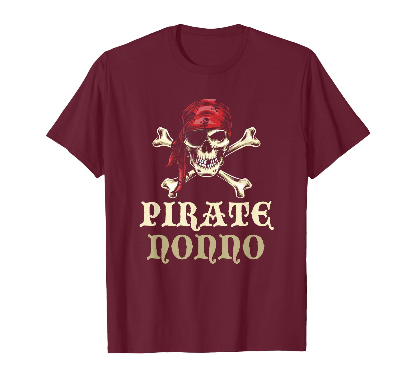 Pirate Nonno Skull Matching Grandpa Halloween Costume T-Shirt
