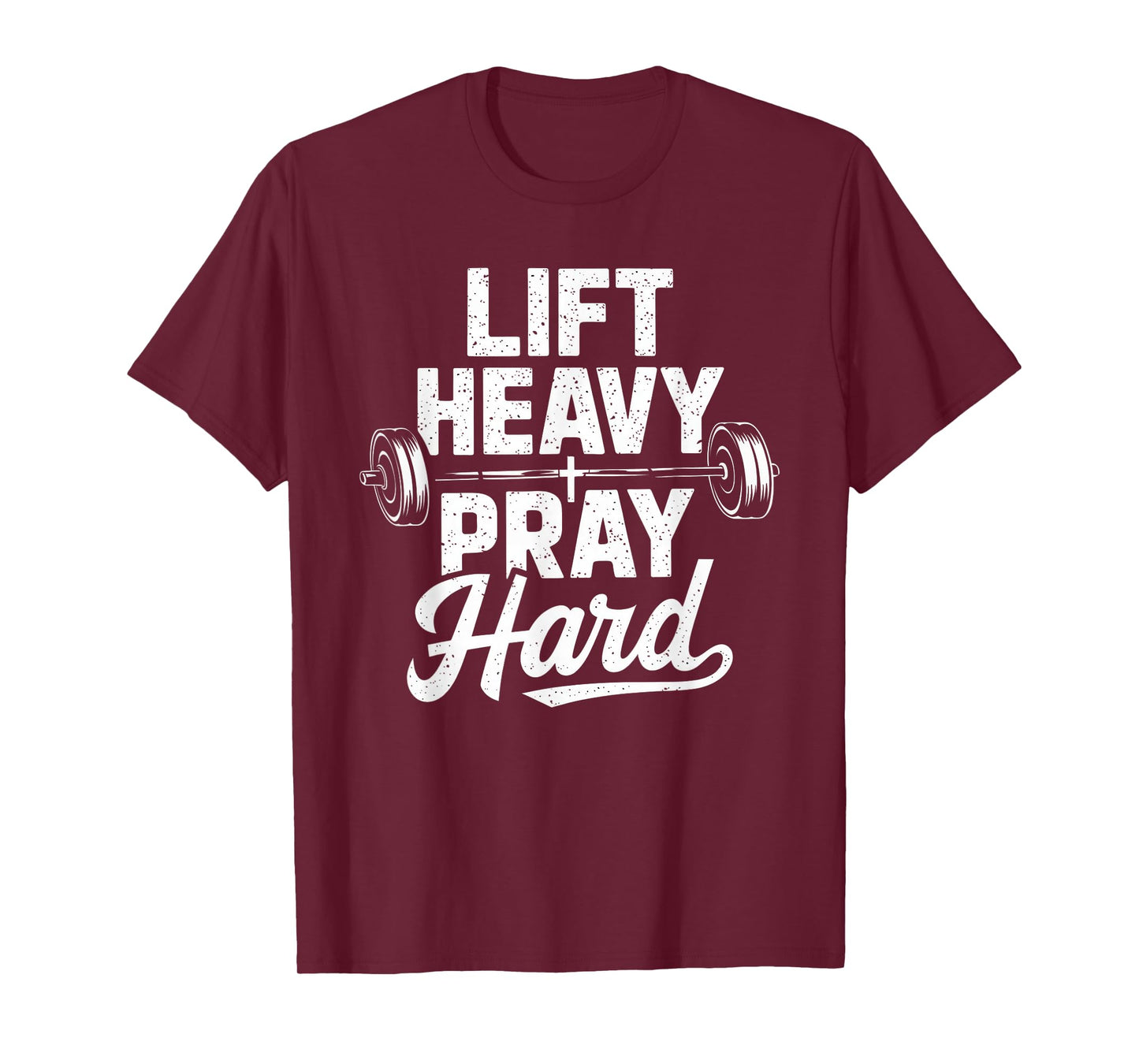 Lift Heavy Pray Hard Tshirt Gym Christian Gift Jesus Faith T-Shirt