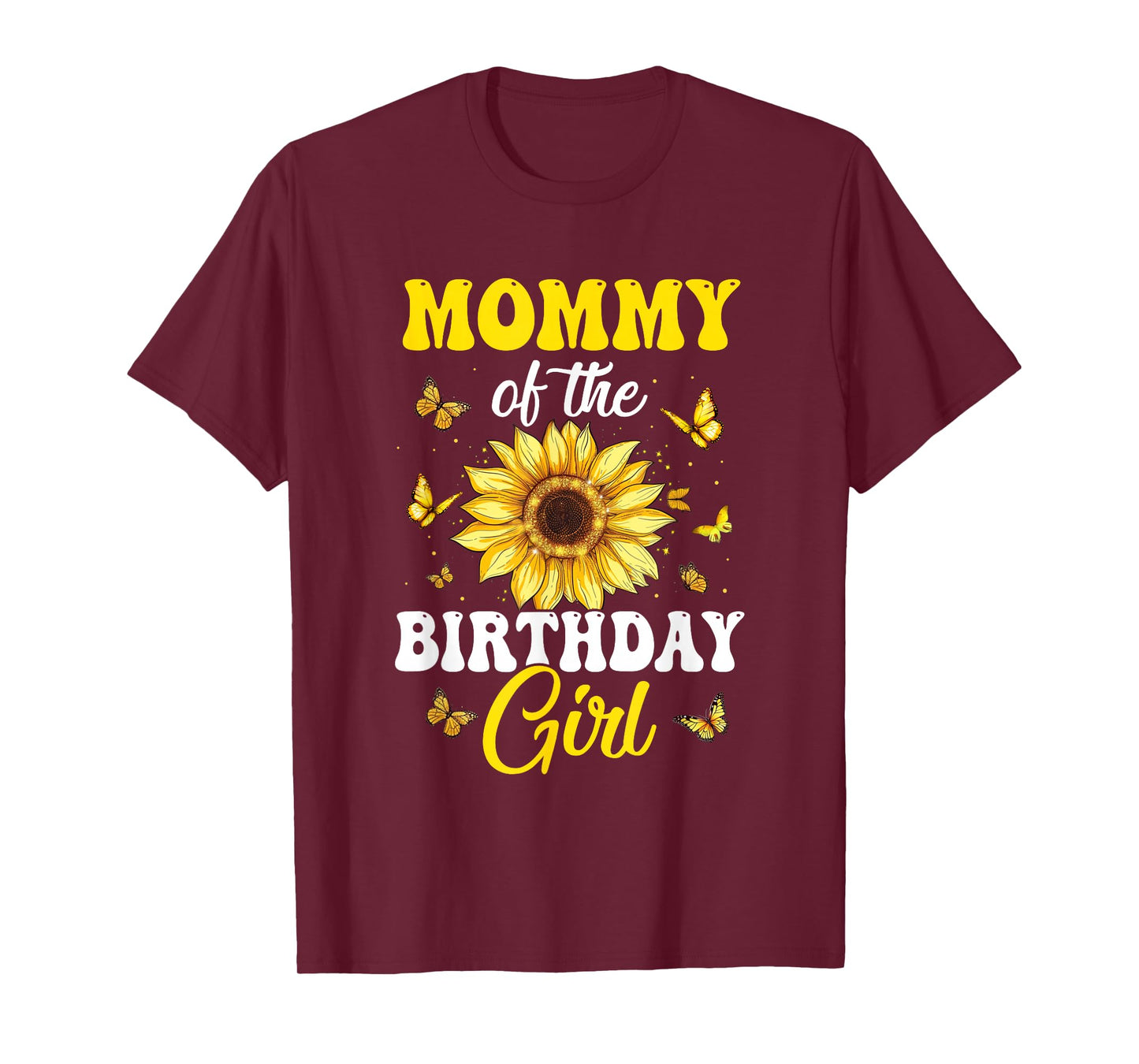 Mommy Of The Birthday Girl Sunflower Party Family Matching T-Shirt