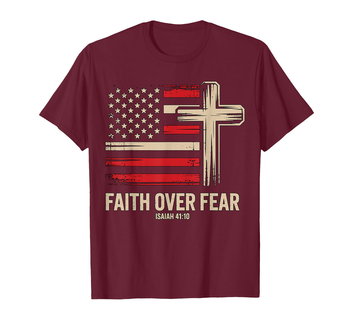 Faith Over Fear American Flag T-Shirt