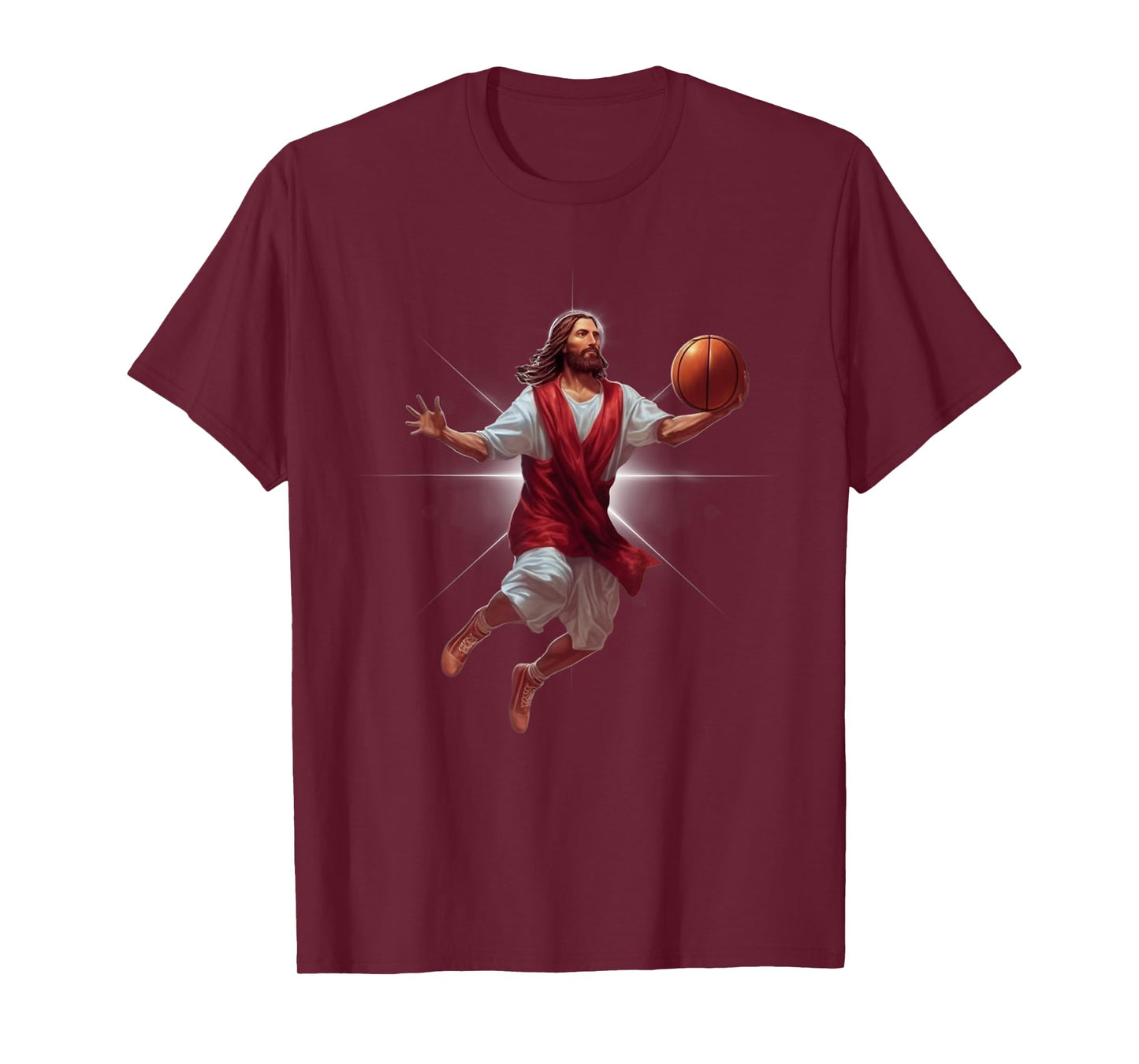 Not Today Satan Jesus Funny Slam Holy Dunk Basketball T-Shirt