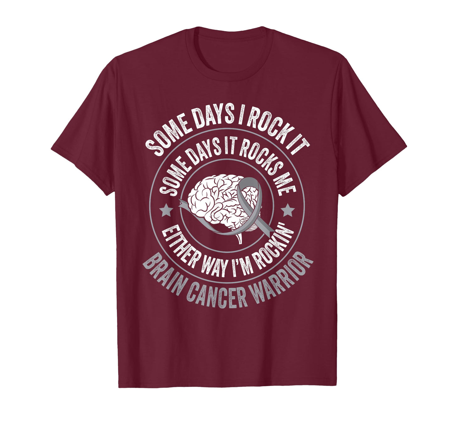 Brain Tumor Warrior Funny Brain Cancer T-Shirt