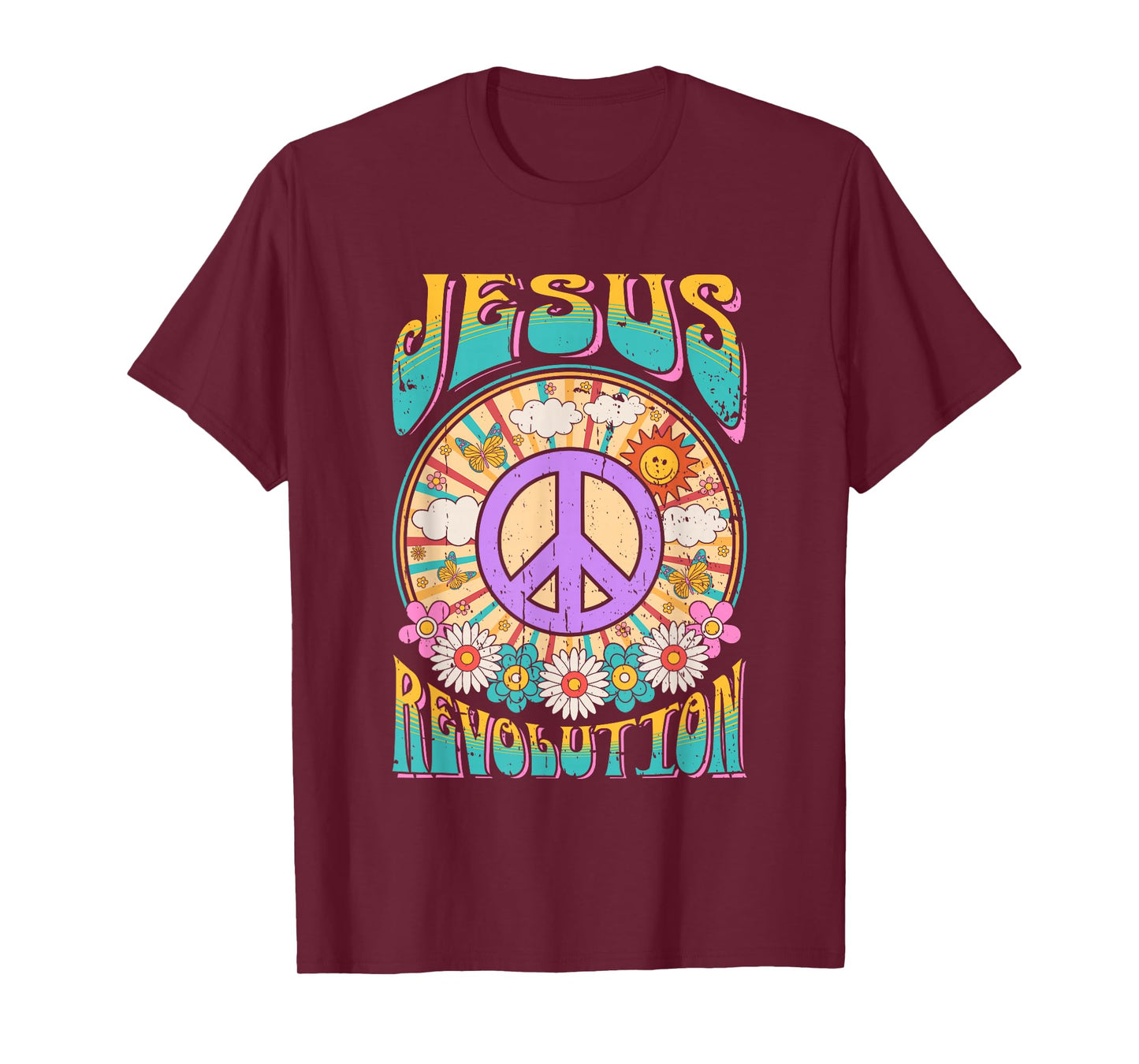 Jesus Revolution Faith Retro Groovy Christian T-Shirt