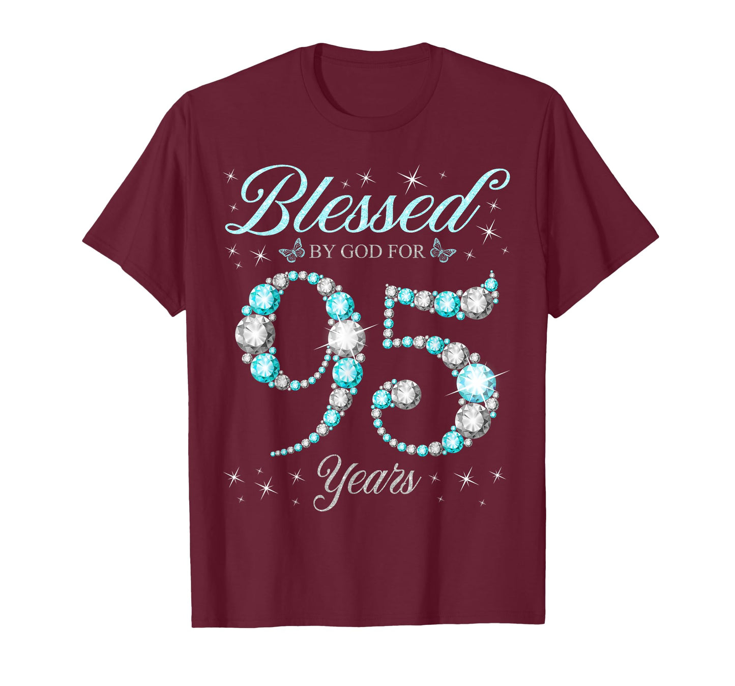Blessed By God For 95 Years Old 95th Birthday B-Day Party T-Shirt