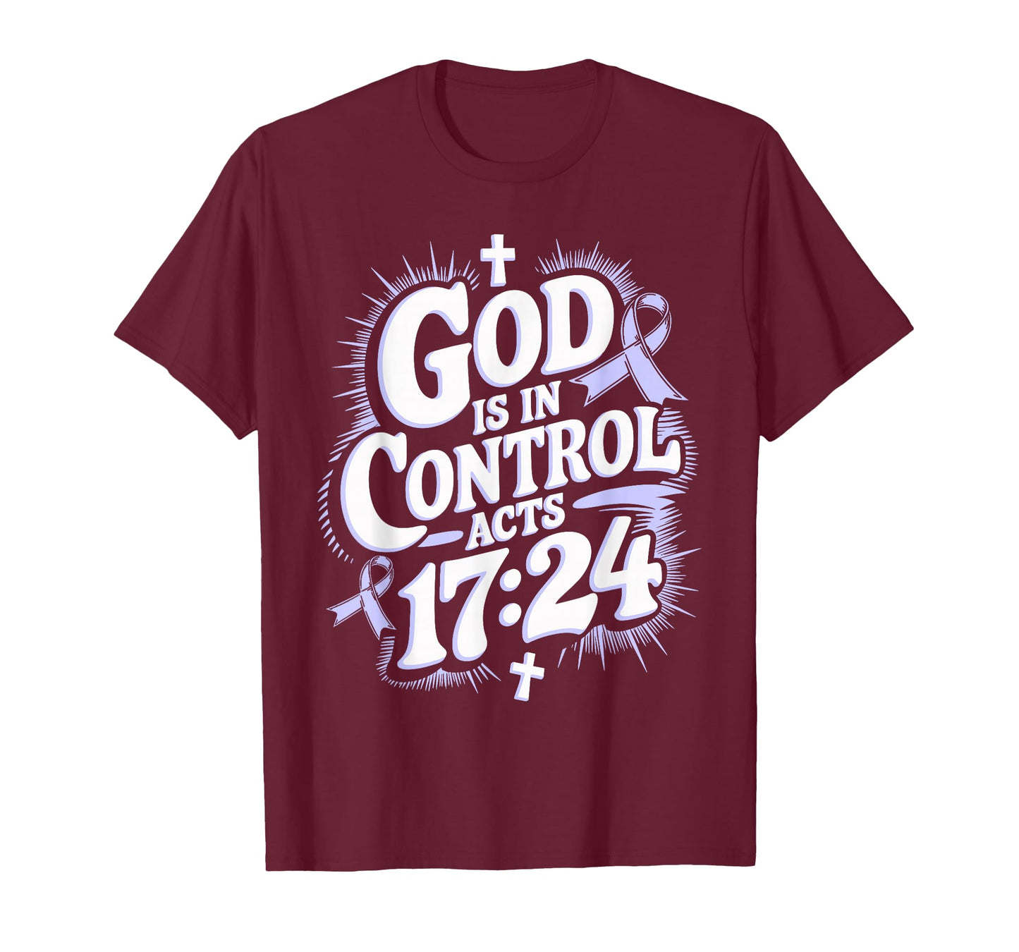 God Is In Control Survivor Esophageal Cancer Awareness T-Shirt