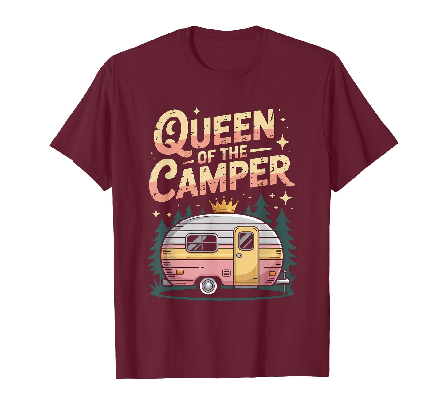 Queen Of The Camper Funny RV Love Camping T-Shirt