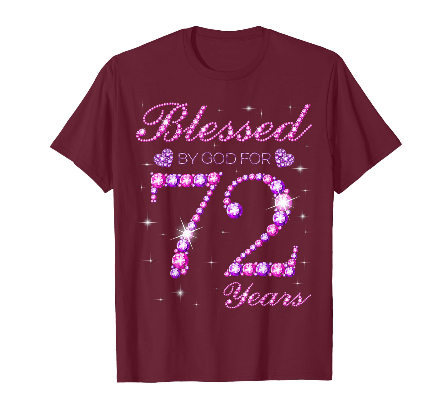 Blessed by God for 72 Years Old 72nd Birthday Party T-Shirt