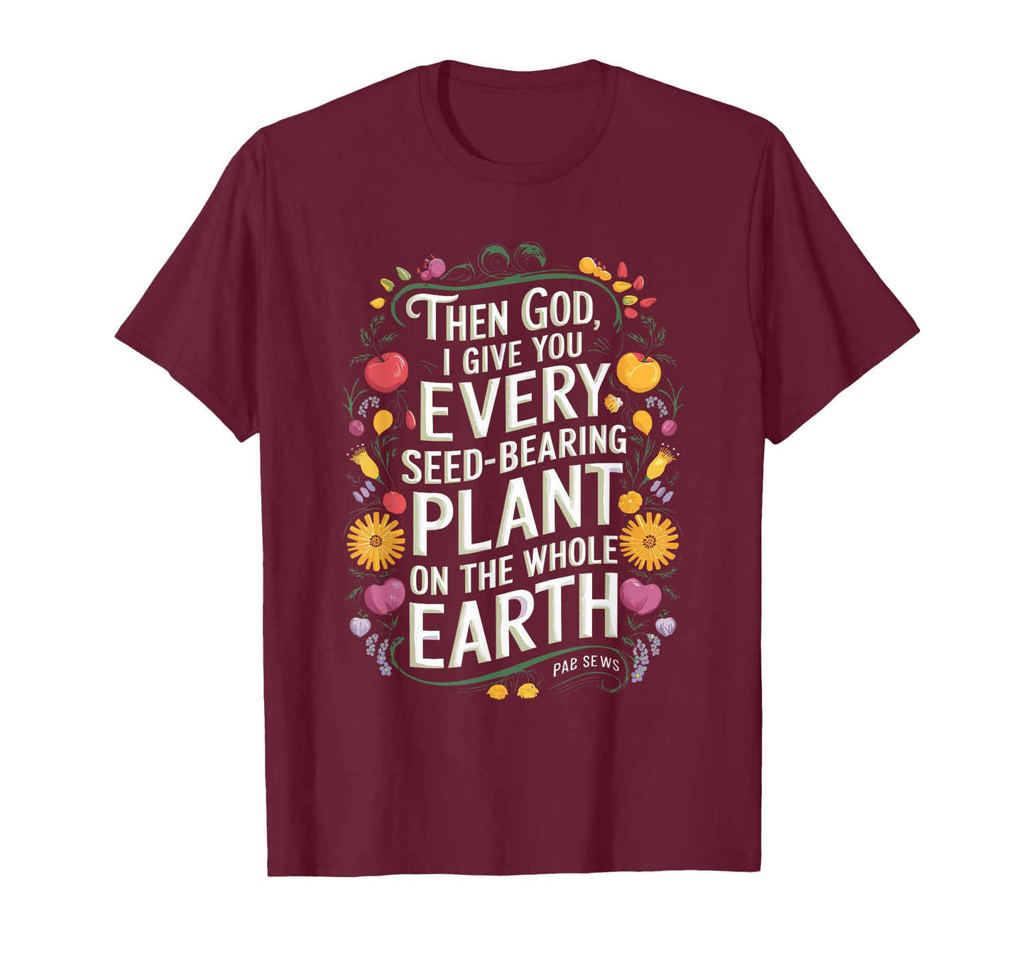 Genesis 1:29 Plant Based Diet Vegan Bible Verse T-Shirt