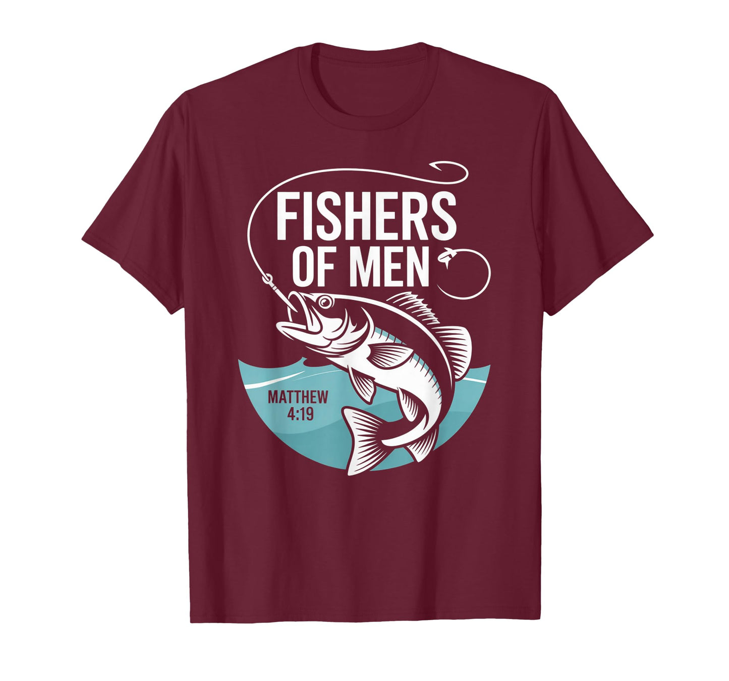 Christian Angler Fishers of Men Matthew 4 19 Verse T-Shirt