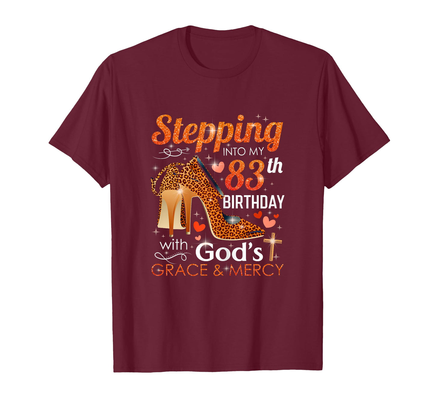 Stepping Into My 83th Birthday Leopard 83 Year Old 83th BDay T-Shirt