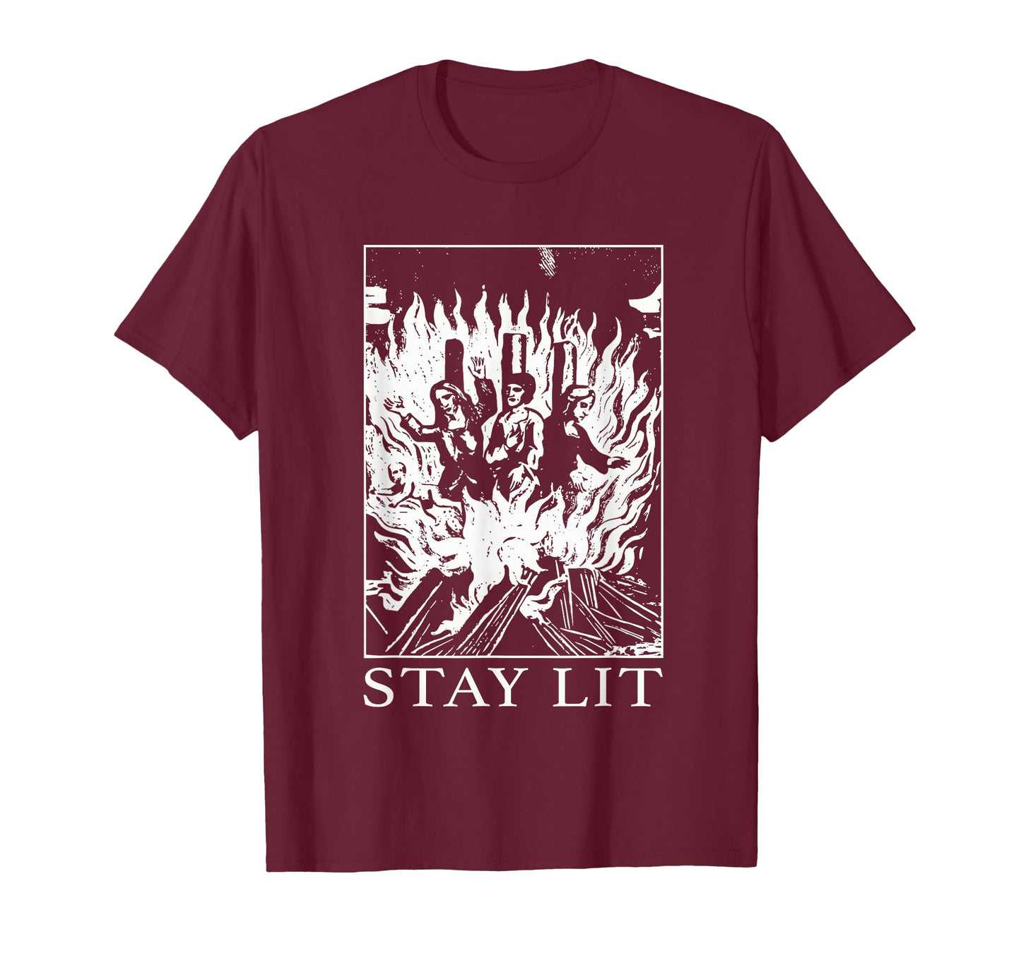 Occult Stay Lit Satan Devil Hell Unholy Antichrist Witch T-Shirt