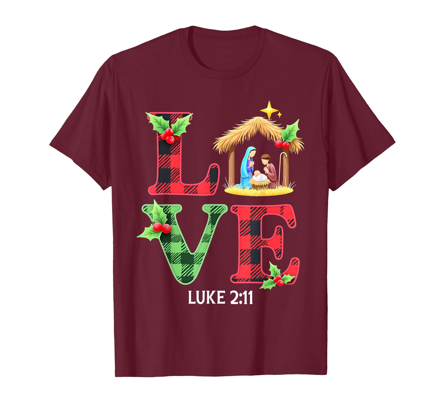 Love Nativity Christmas Jesus Xmas Christian Family Matching T-Shirt