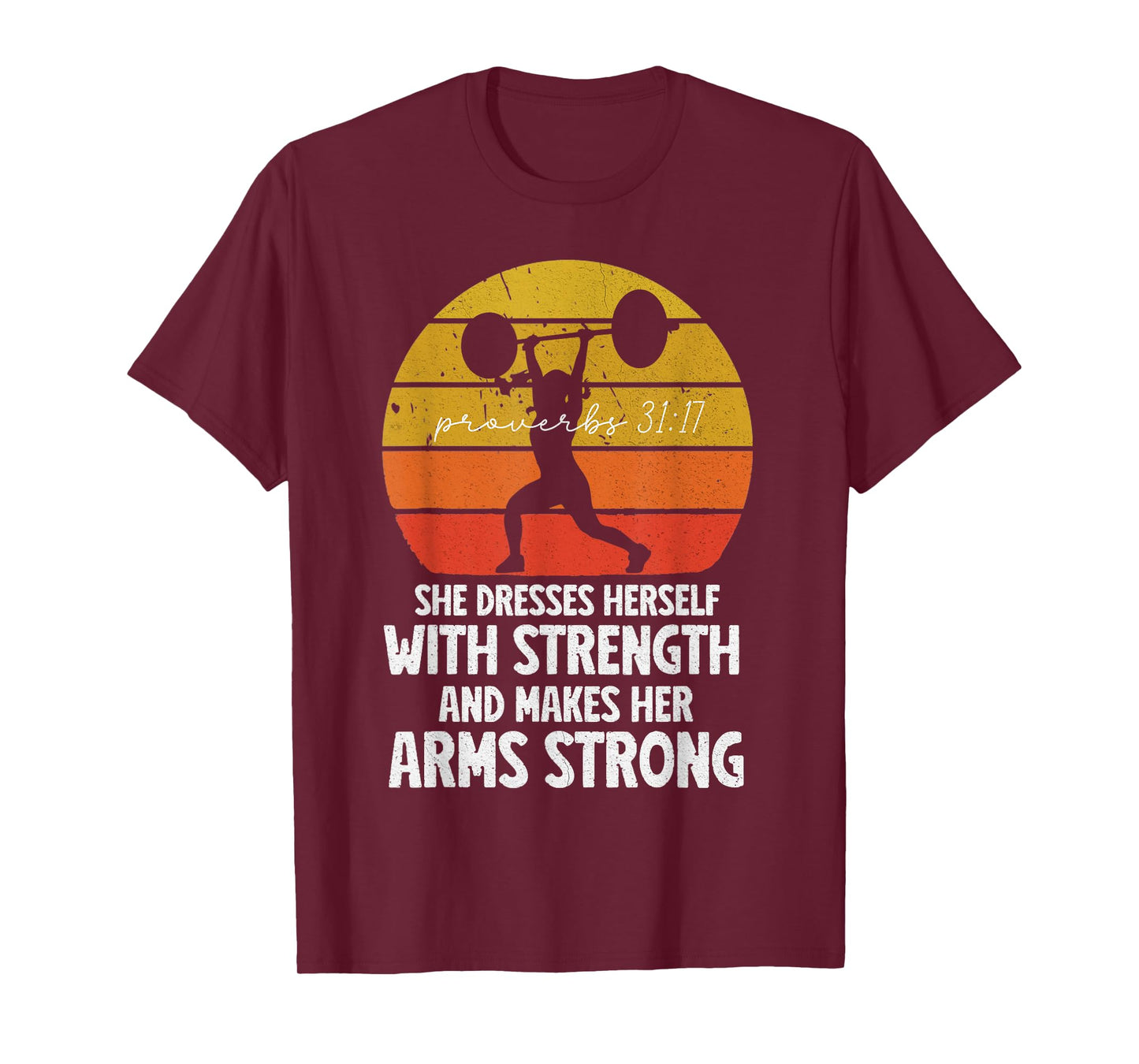 Christian Weightlifting Women's Lifting Workout Gym Retro T-Shirt