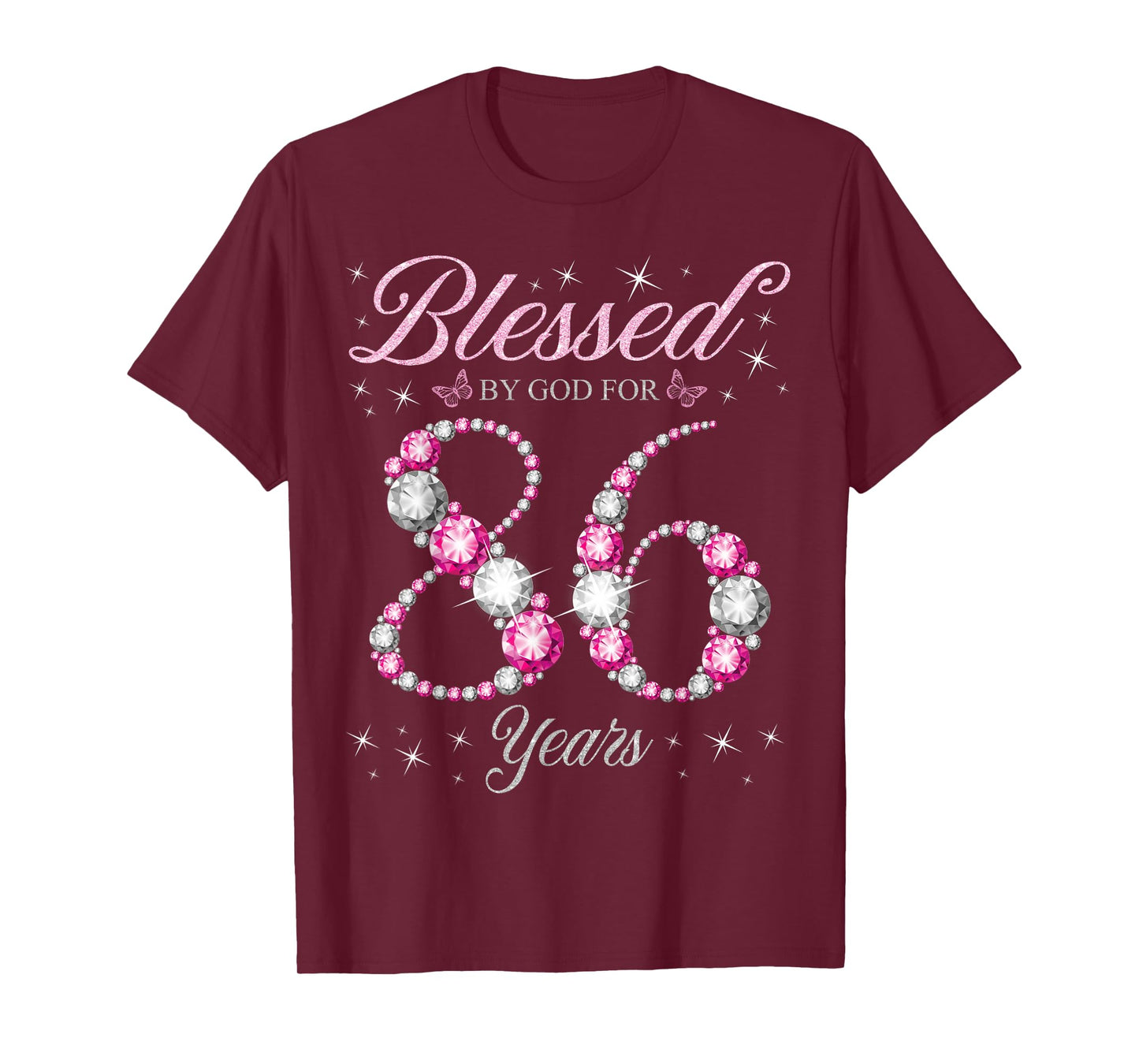 Blessed By God For 86 Years Old 86th Birthday Party T-Shirt