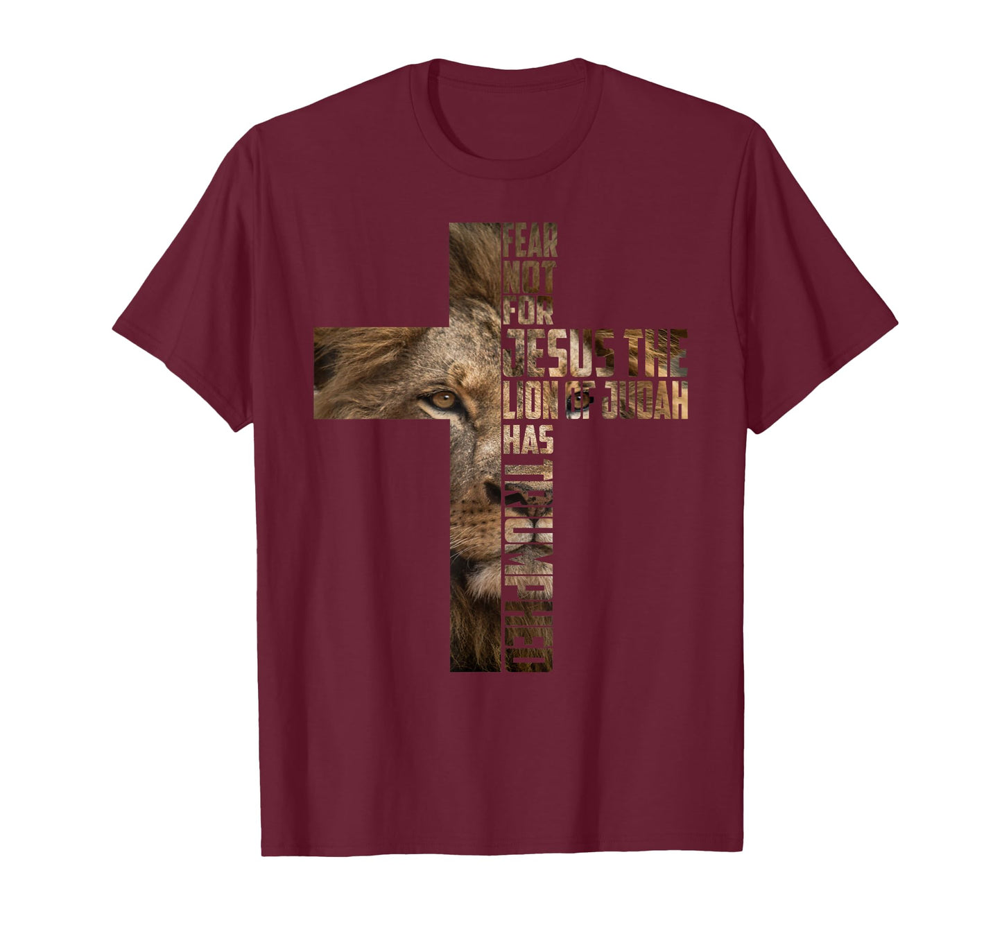 Jesus Lion Judah Cross Faith Christ Gift T-Shirt