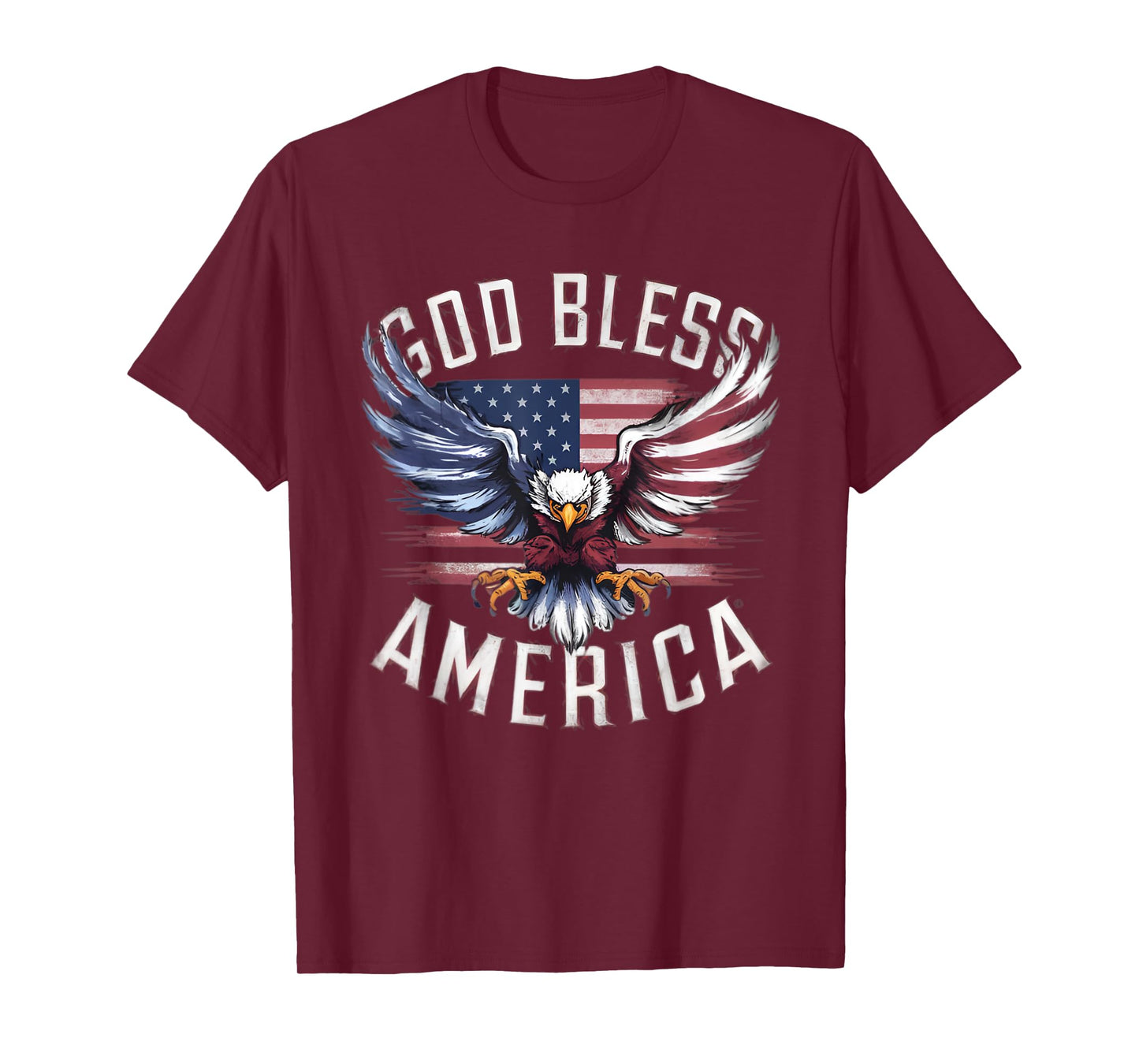 God Bless America eagle usa flag 4th of July Women Men T-Shirt