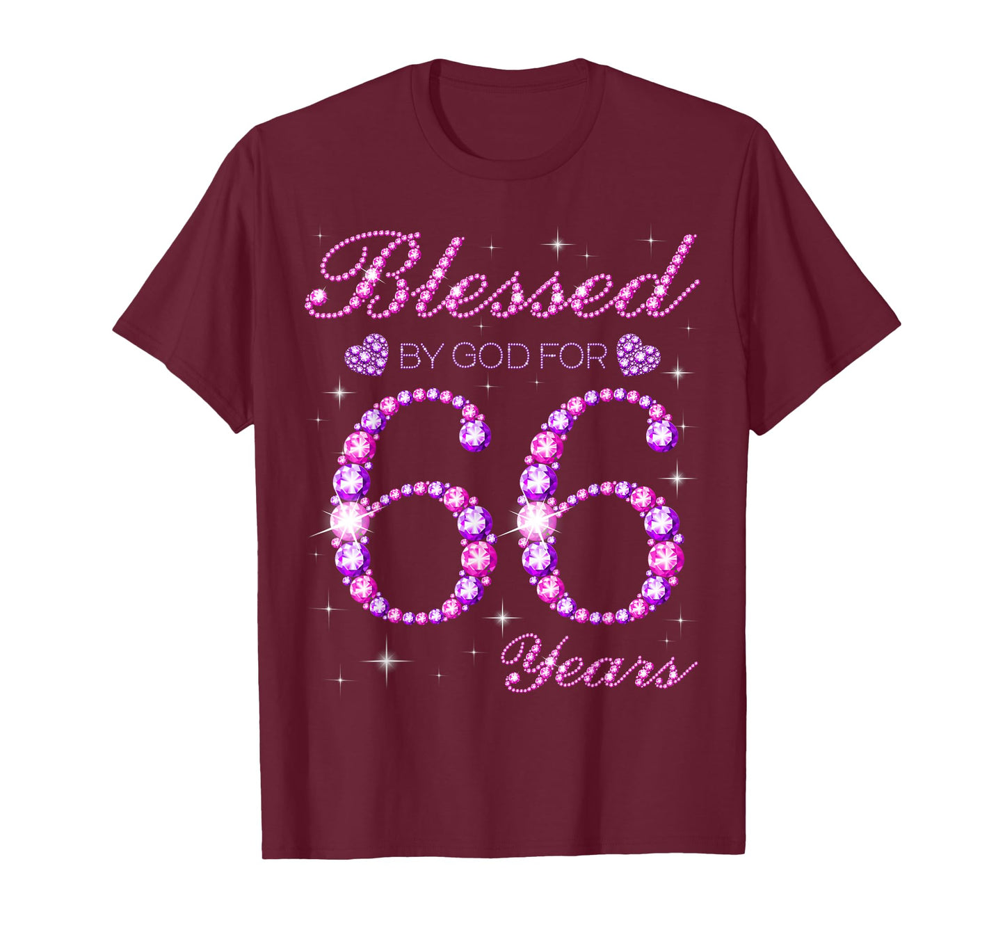 Blessed by God for 66 Years Old 66th Birthday Party T-Shirt