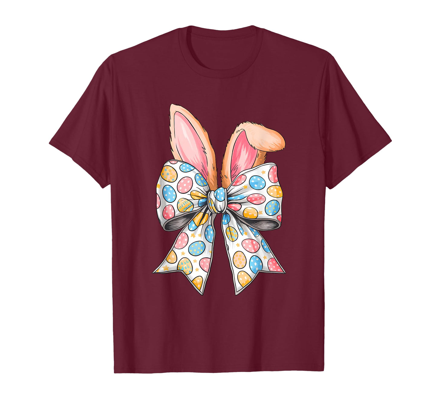 Easter Day Coquette Bow Cute Bunny Rabbit Girls Teens Kids T-Shirt