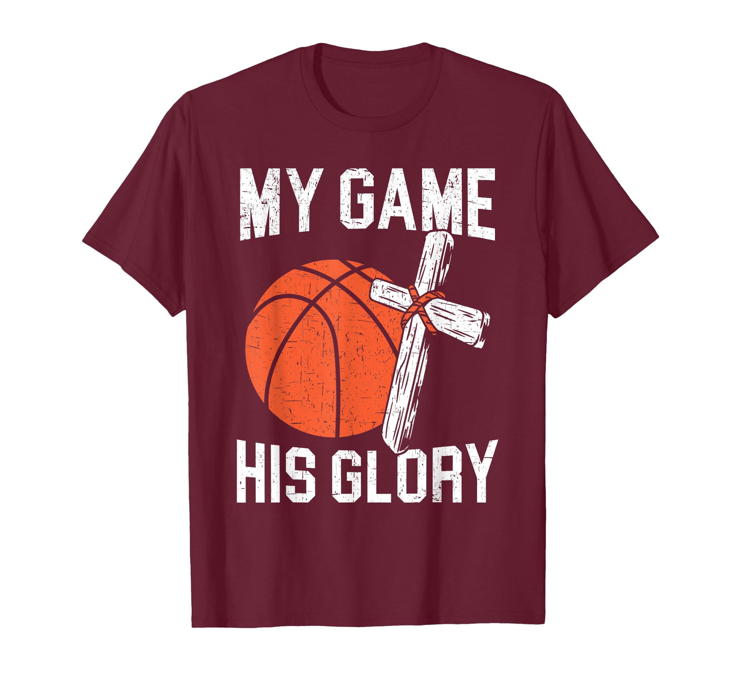 Basketball And Jesus Christ Christian Believer Hooper T-Shirt